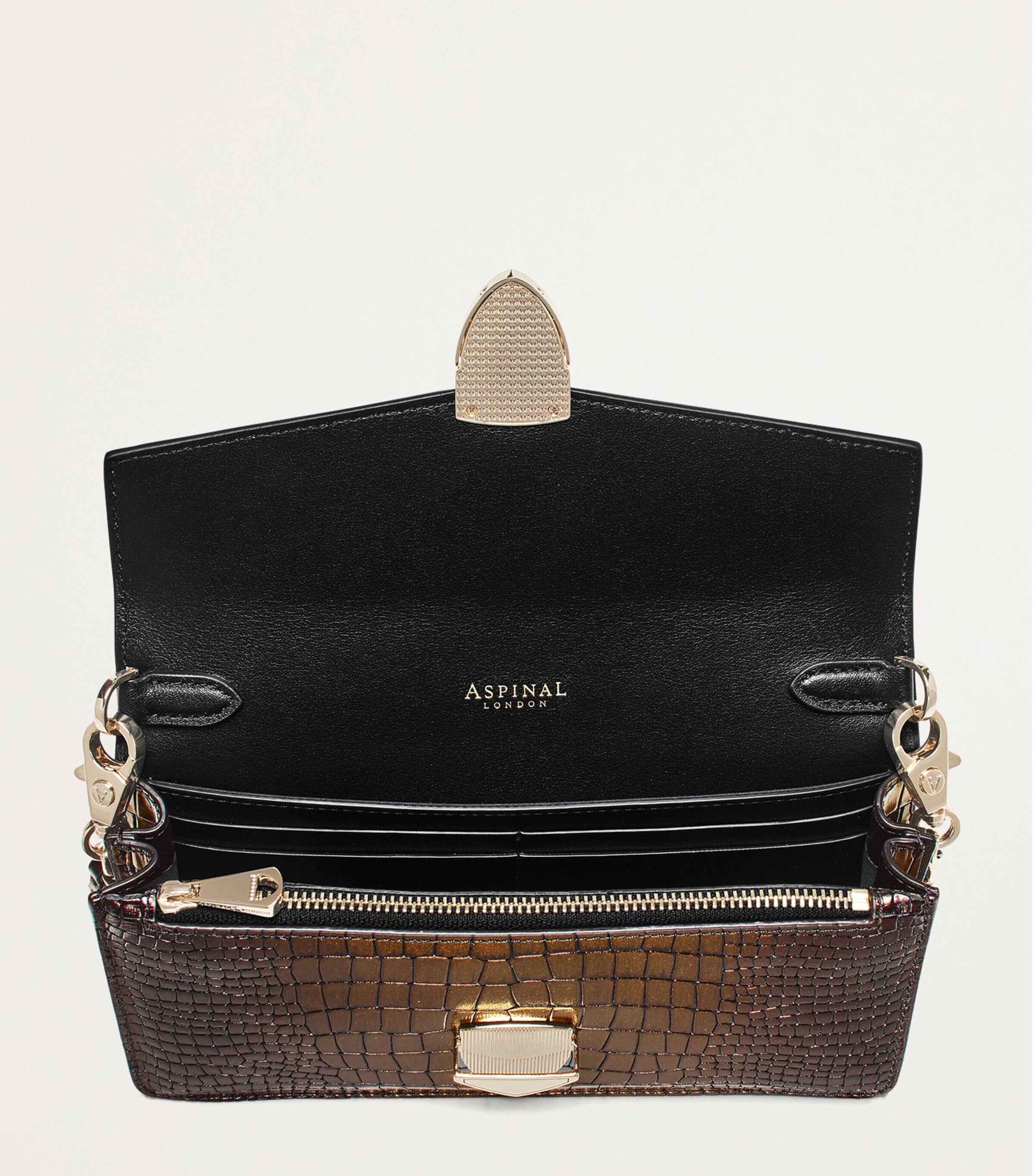 Aspinal Of London Mayfair 2 Clutch Bag Black Image 6