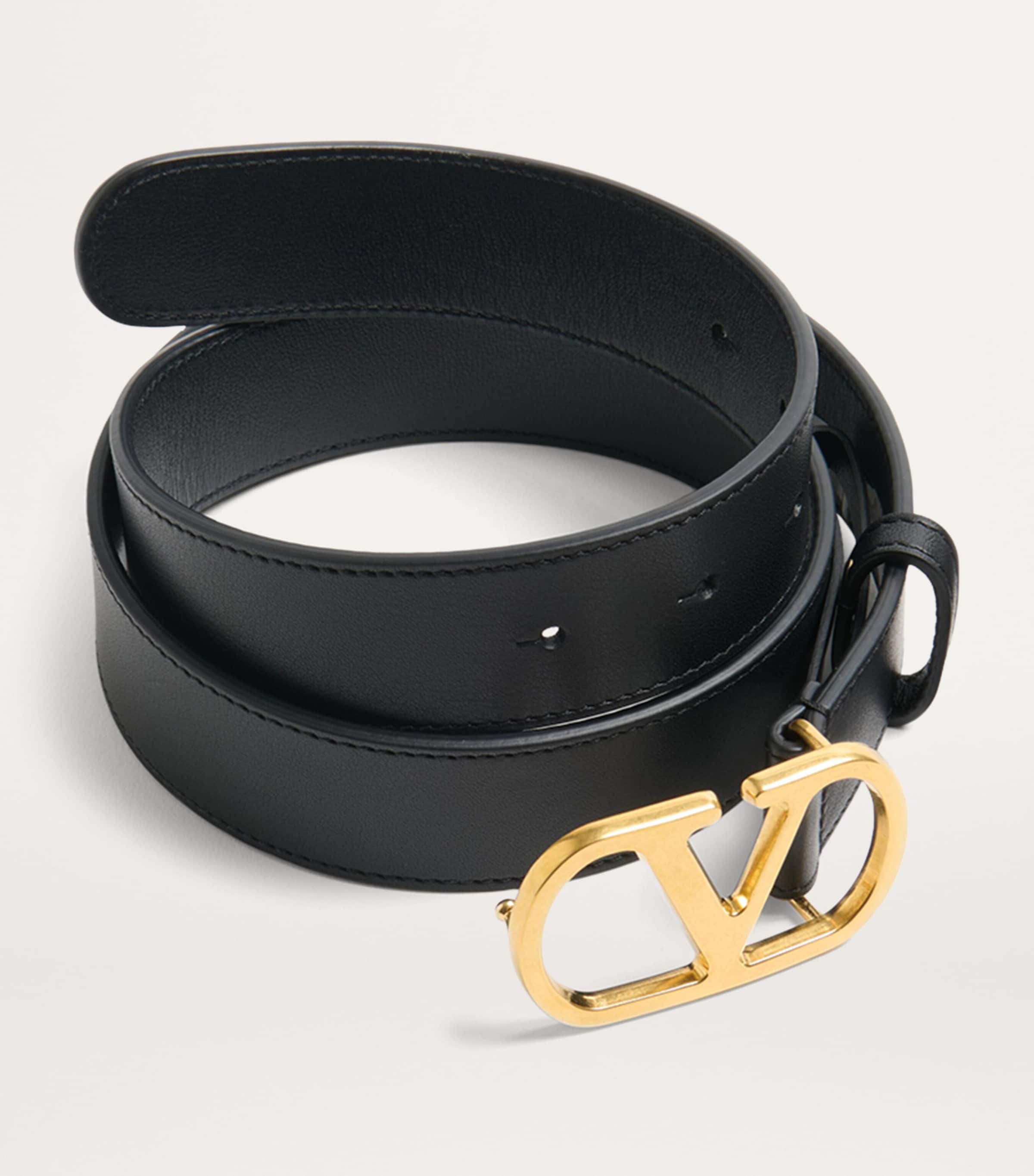 【VALENTINO】 VLogo Signature leather belt Valentino Garavani Leather VLogo Signature Belt | Harrods UK