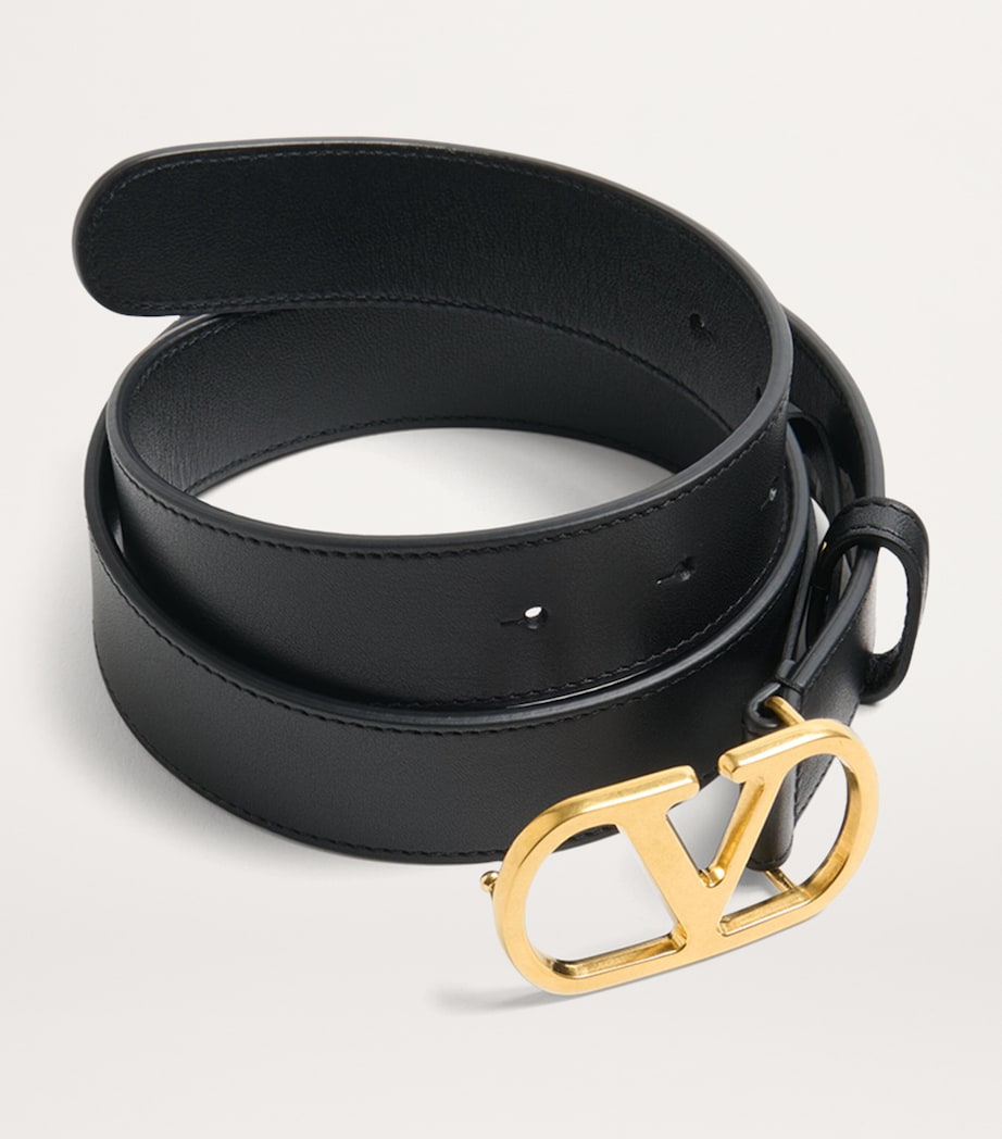 Leather VLogo Signature Belt 0NO Image 2