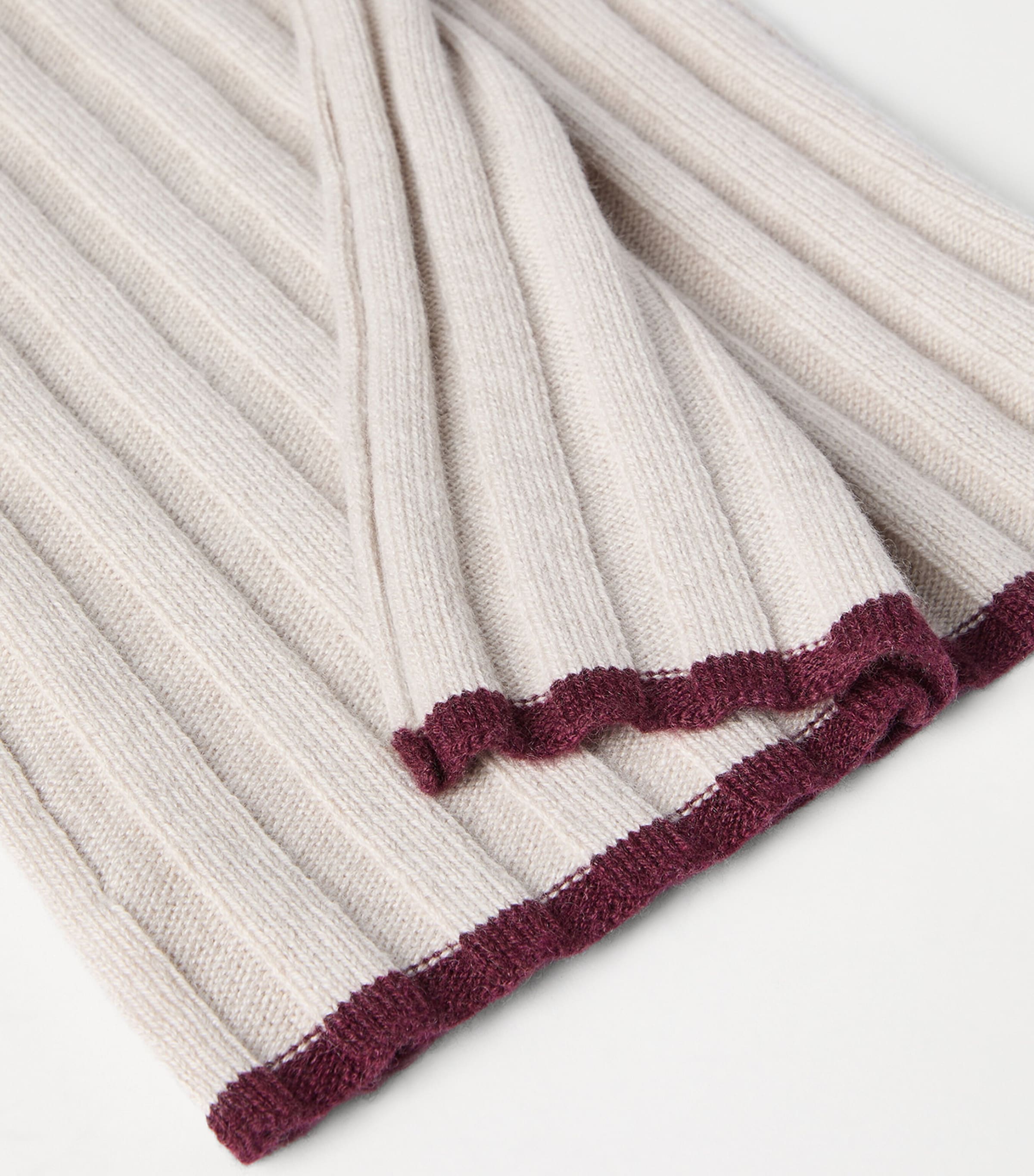 Cashmere Rib-Knit Scarf CMZ76 Image 4