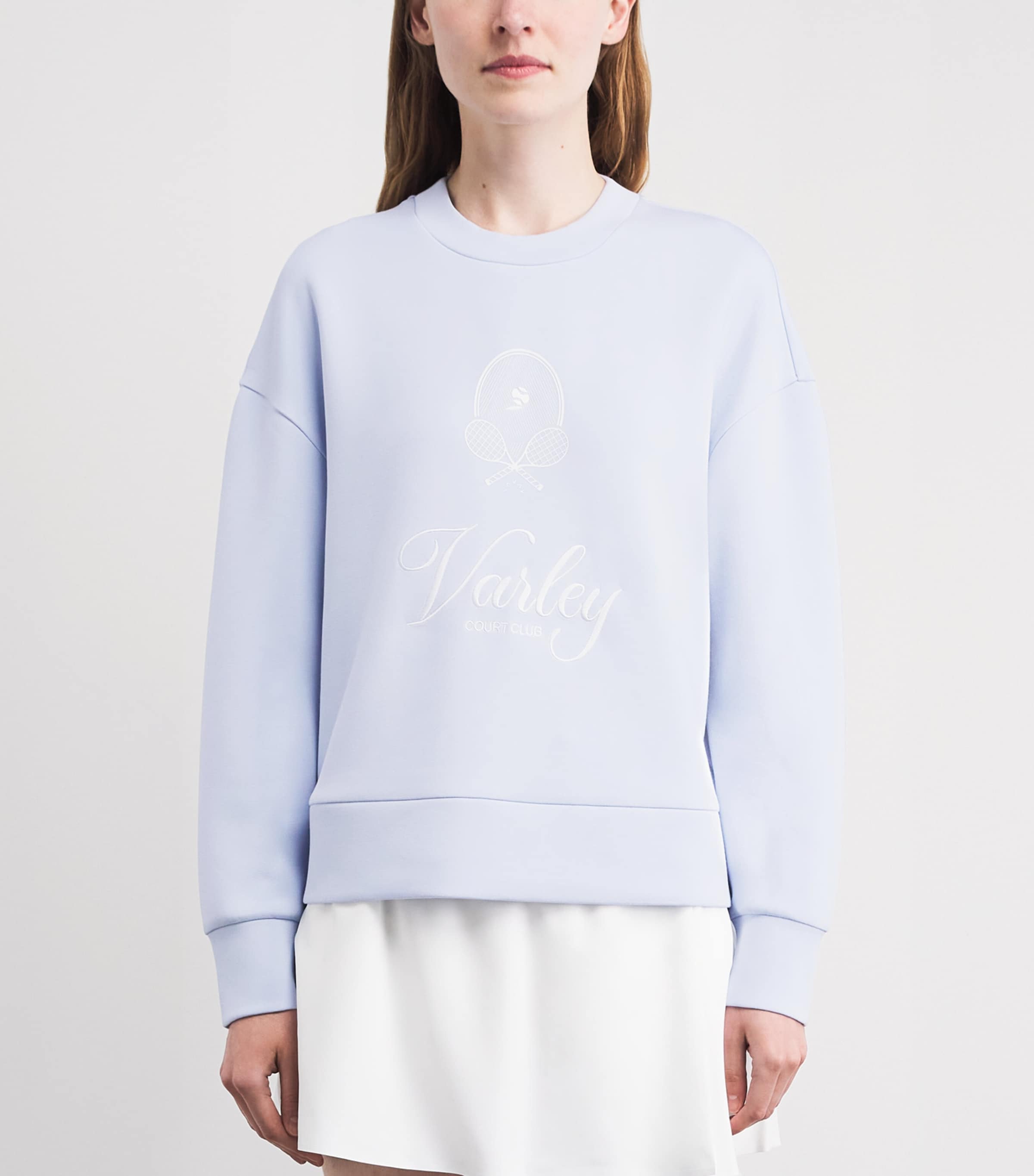 Varley Womens DoubleSoft Rasco Namesake Sweatshirt Xenon Blue Image 4