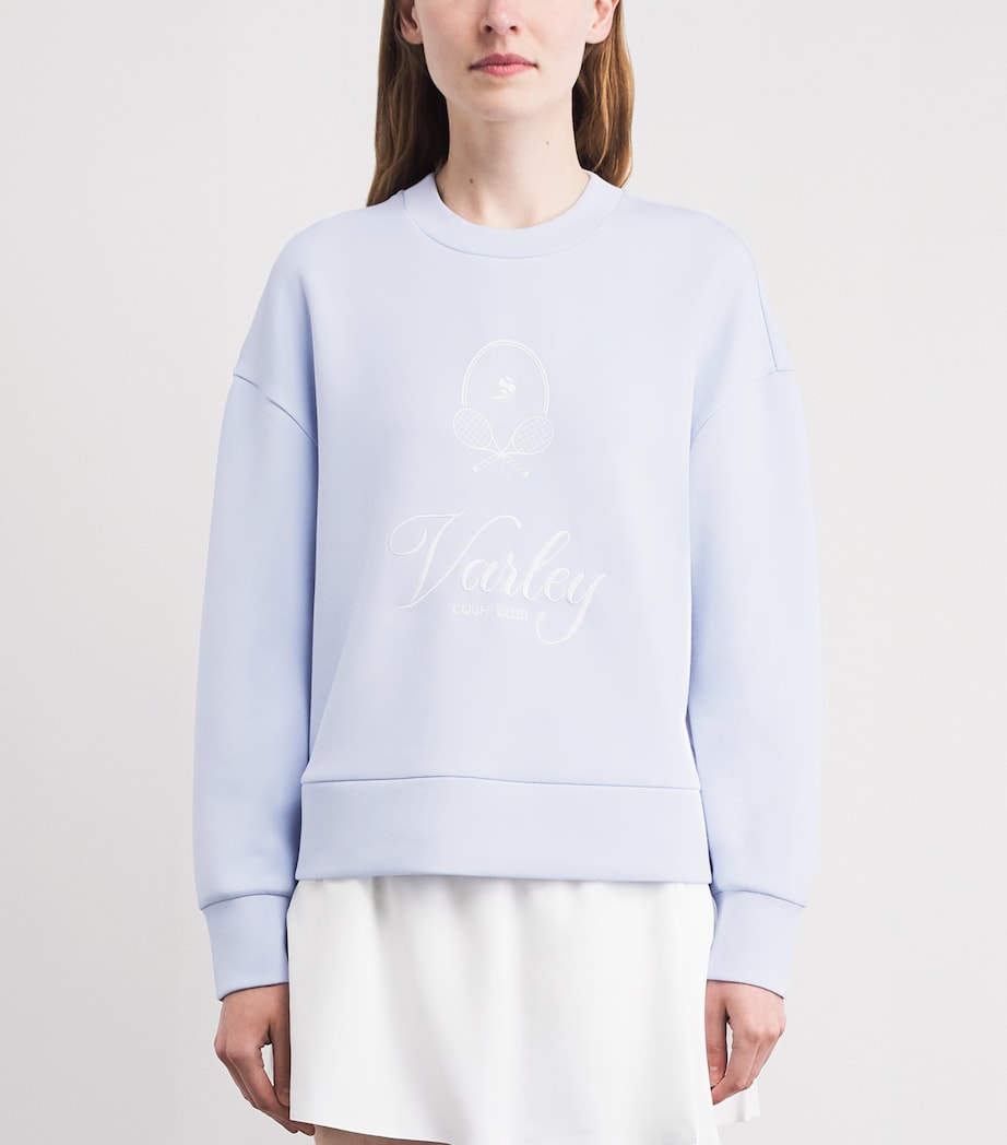 Varley Womens DoubleSoft Rasco Namesake Sweatshirt Xenon Blue Image 4