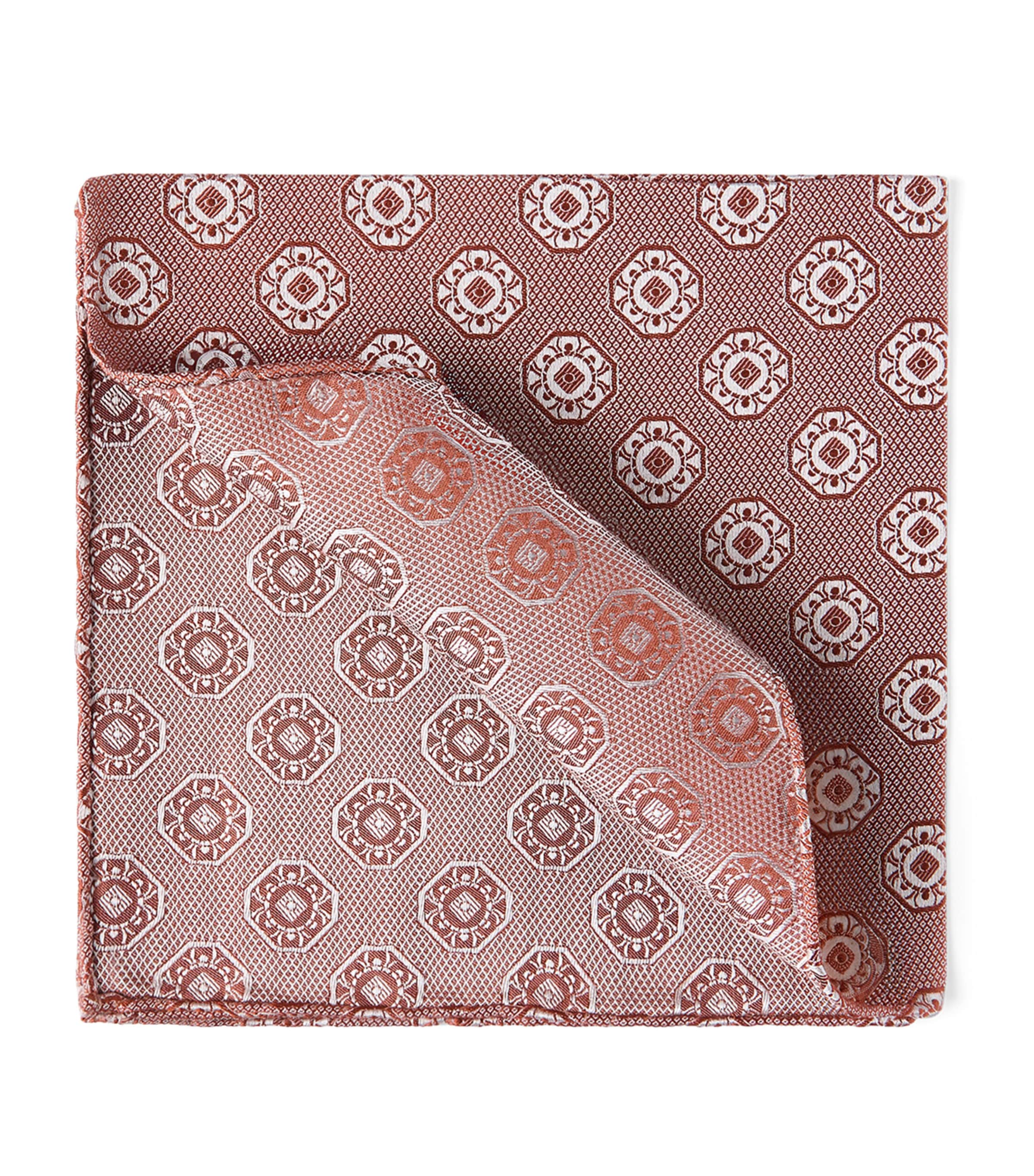 Silk Medallion Pocket Square C002 Image 1