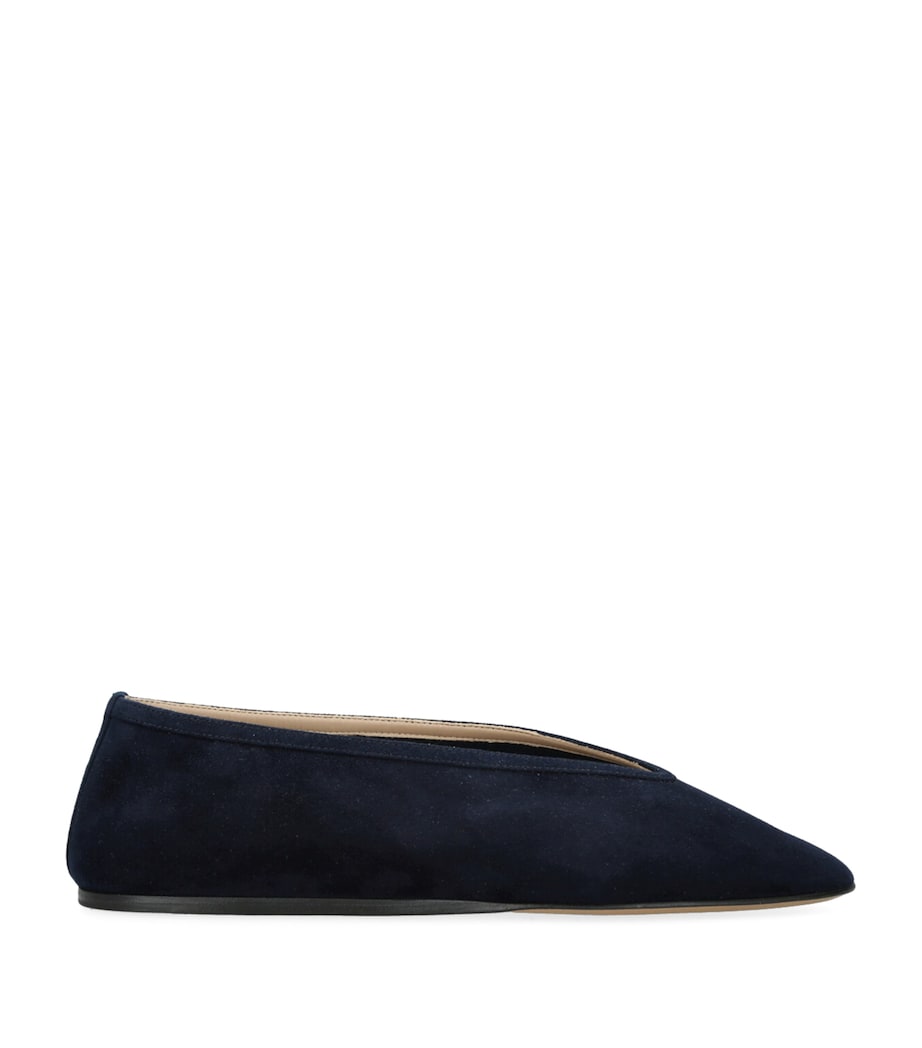 Suede Luna Ballet Flats NAVY Image 1
