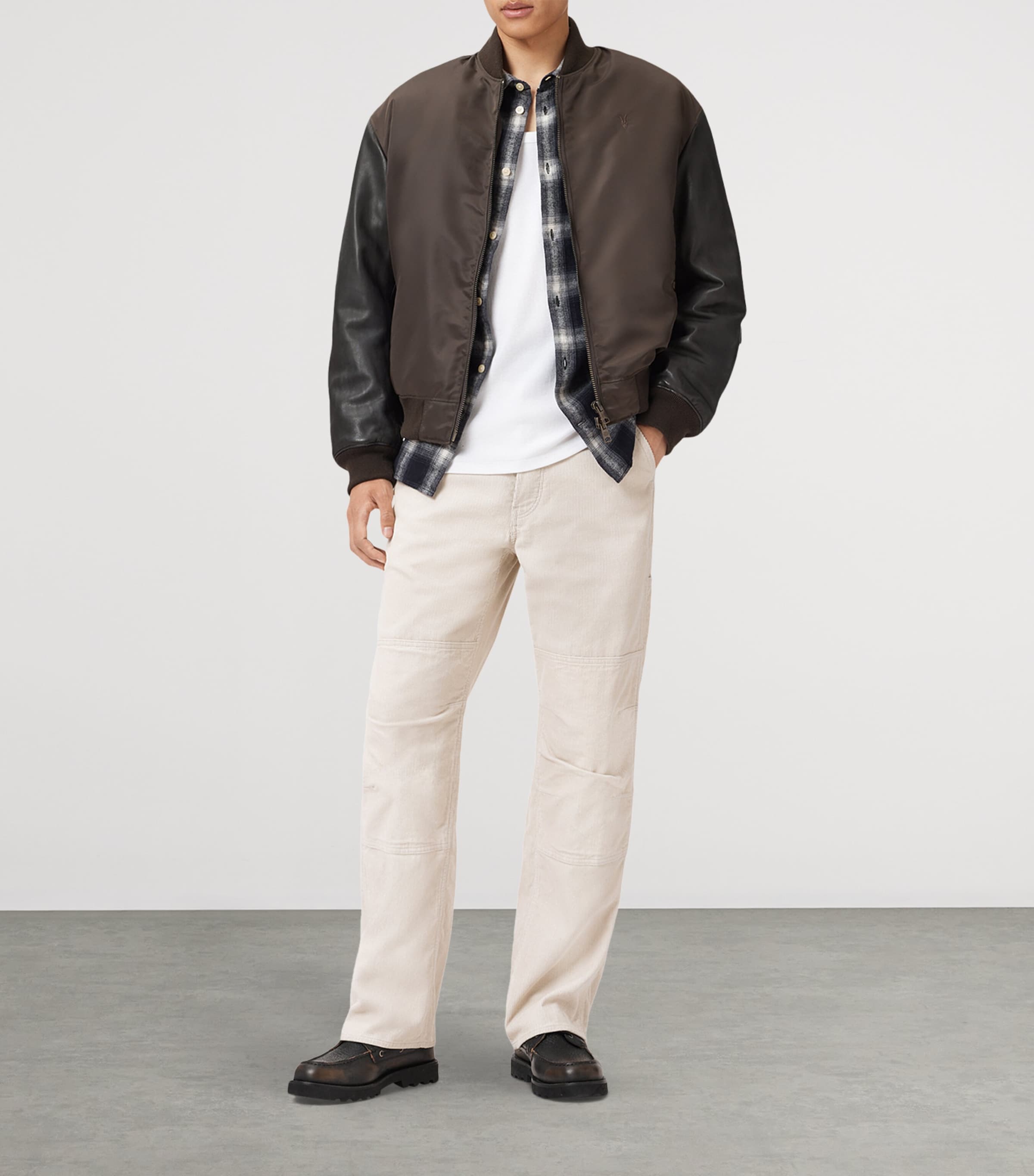 Corduroy Mullen Carpenter Trousers CREAM TAUPE Image 2