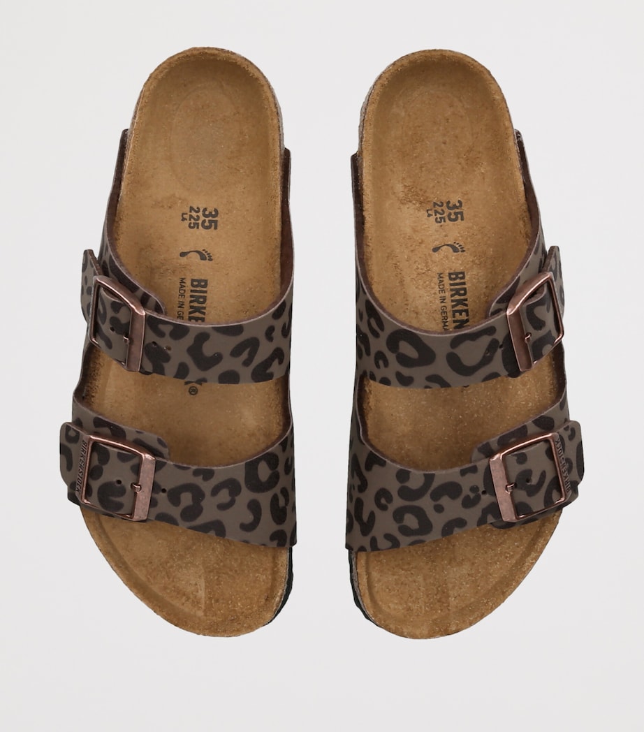 Birkenstock Kids Leather Arizona Leopard Sandals Brown/oth Image 4