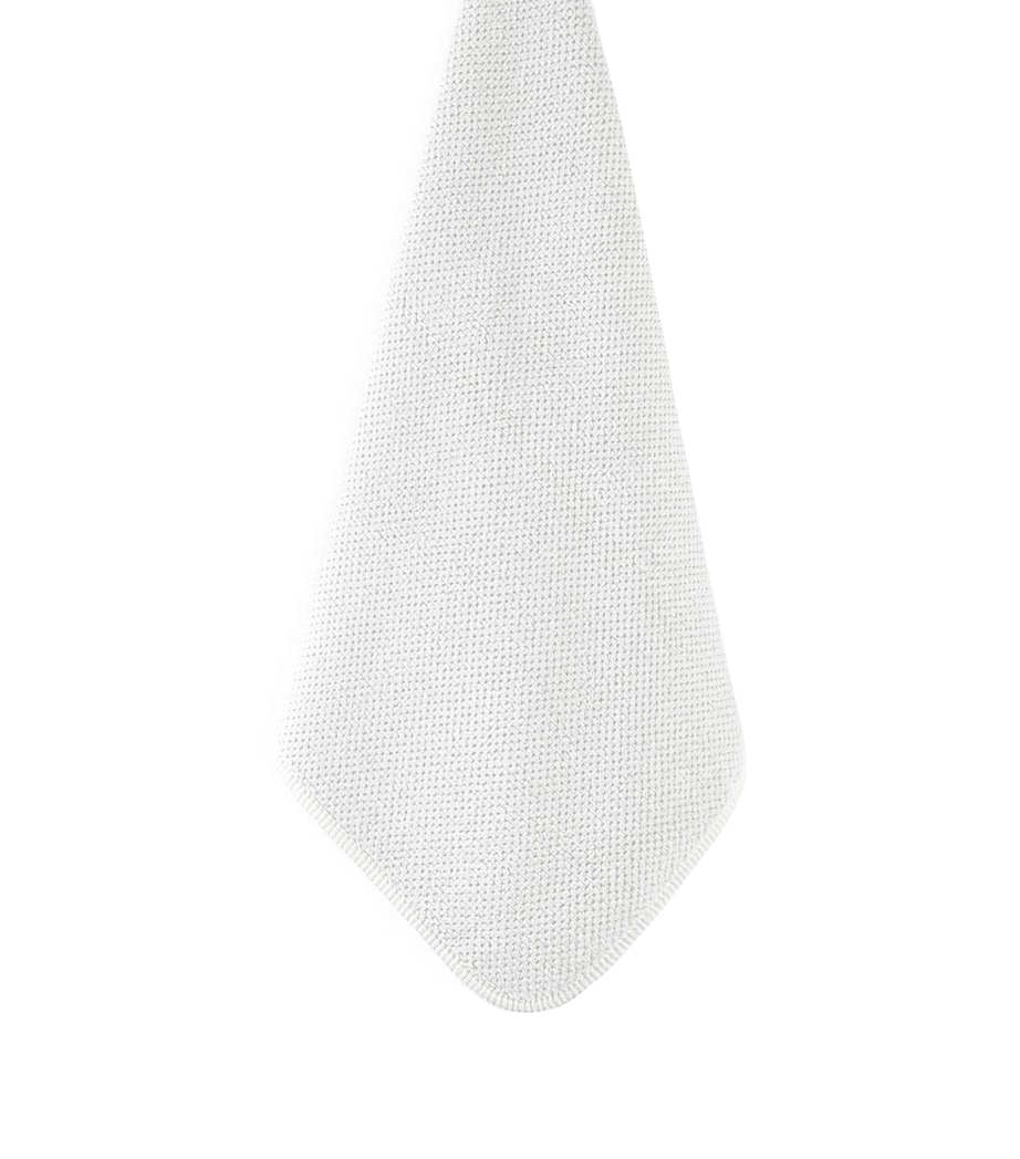 Bee Waffle Extra Large Hand Towel (50cm x 100cm) WHITE Image 4