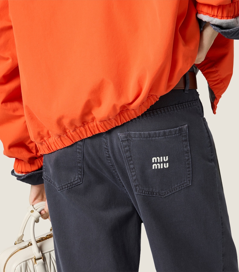 Miu Miu Womens High-Rise Straight Jeans Image 5