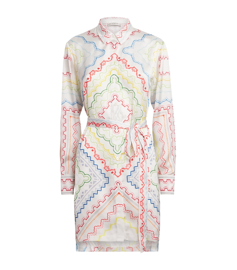 Mary Katrantzou Womens Printed Verona Mini Shirt Dress Blanchetto Image 1