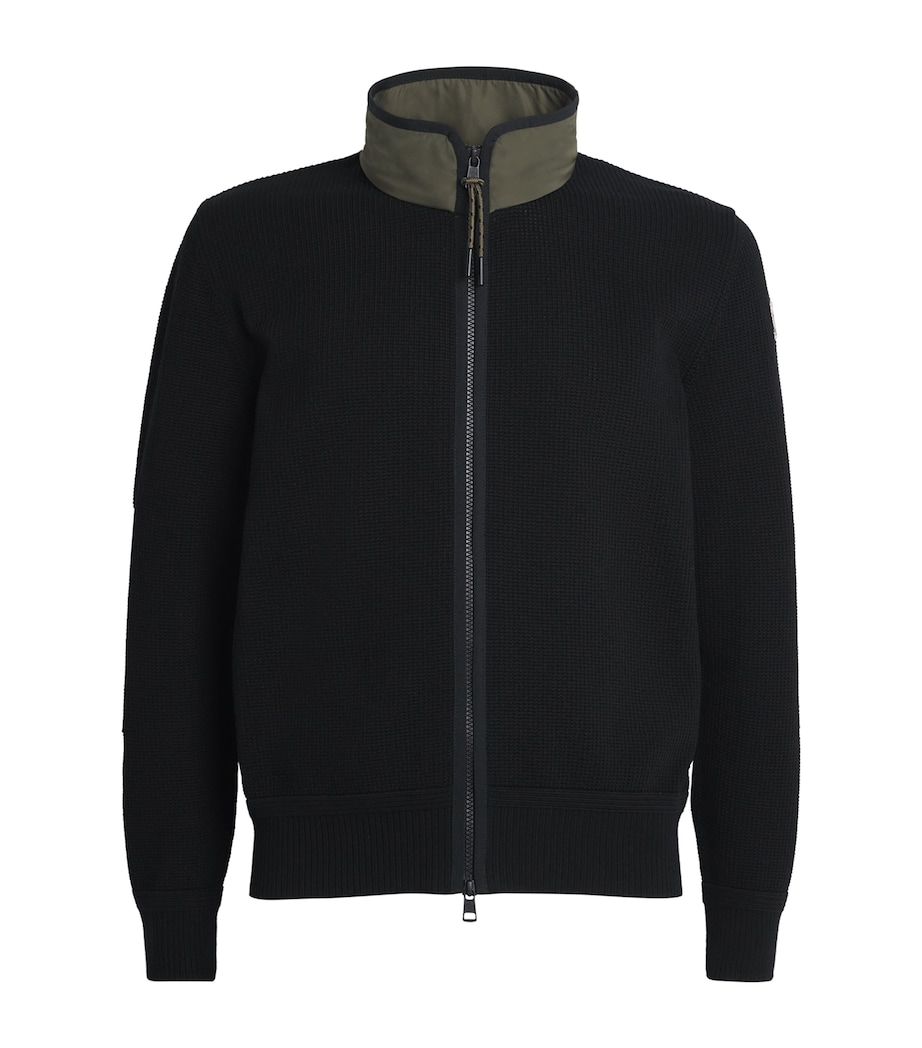 Moncler Mens Cotton Zip-Up Cardigan Image 1
