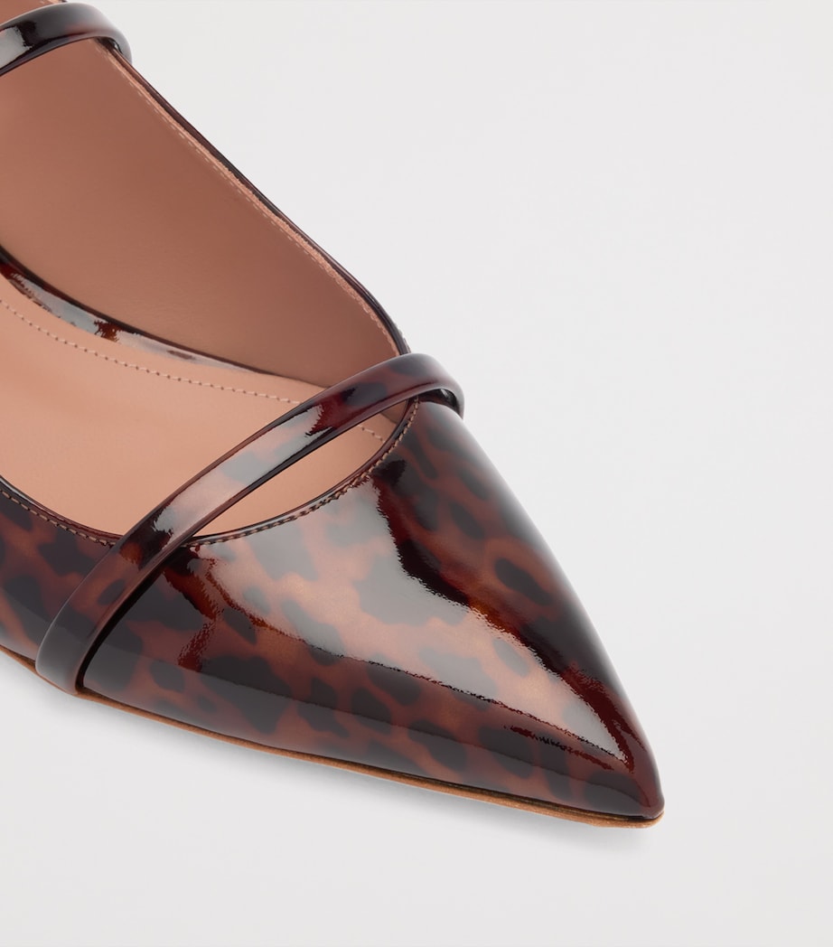 Patent Leather Leopard Print Maureen Mules BROWN Image 5