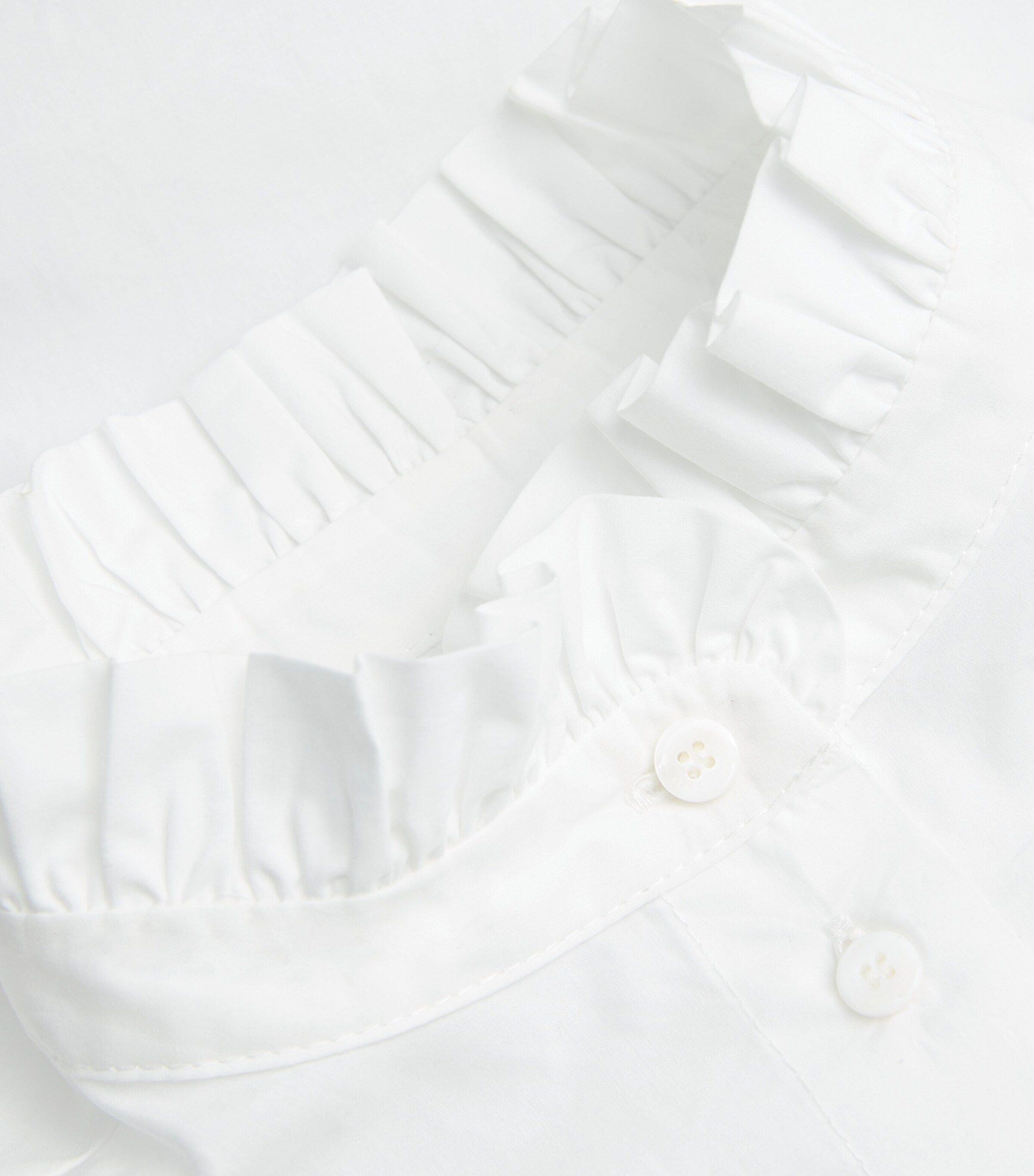 Claudie Pierlot Womens Cotton Broderie Anglaise-Trim Shirt White Image 5