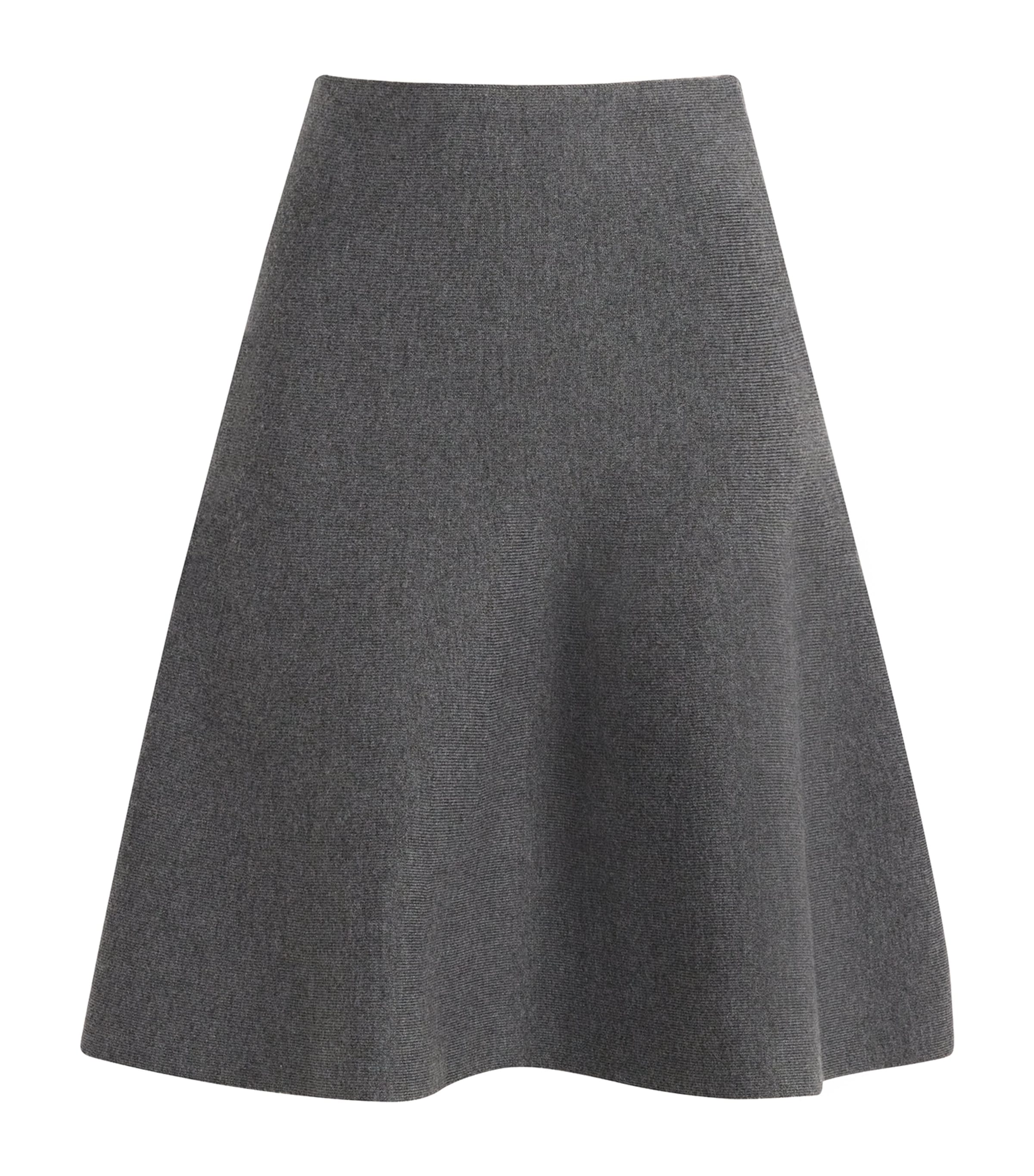 Shop Lvir Merino-blend Mini Skirt In Grey