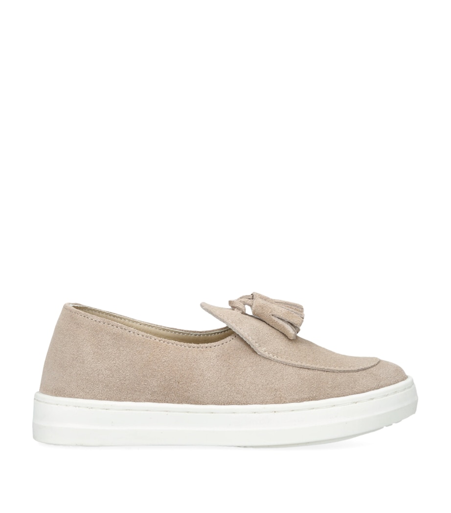 Suede Tassel Loafers BEIGE Image 1