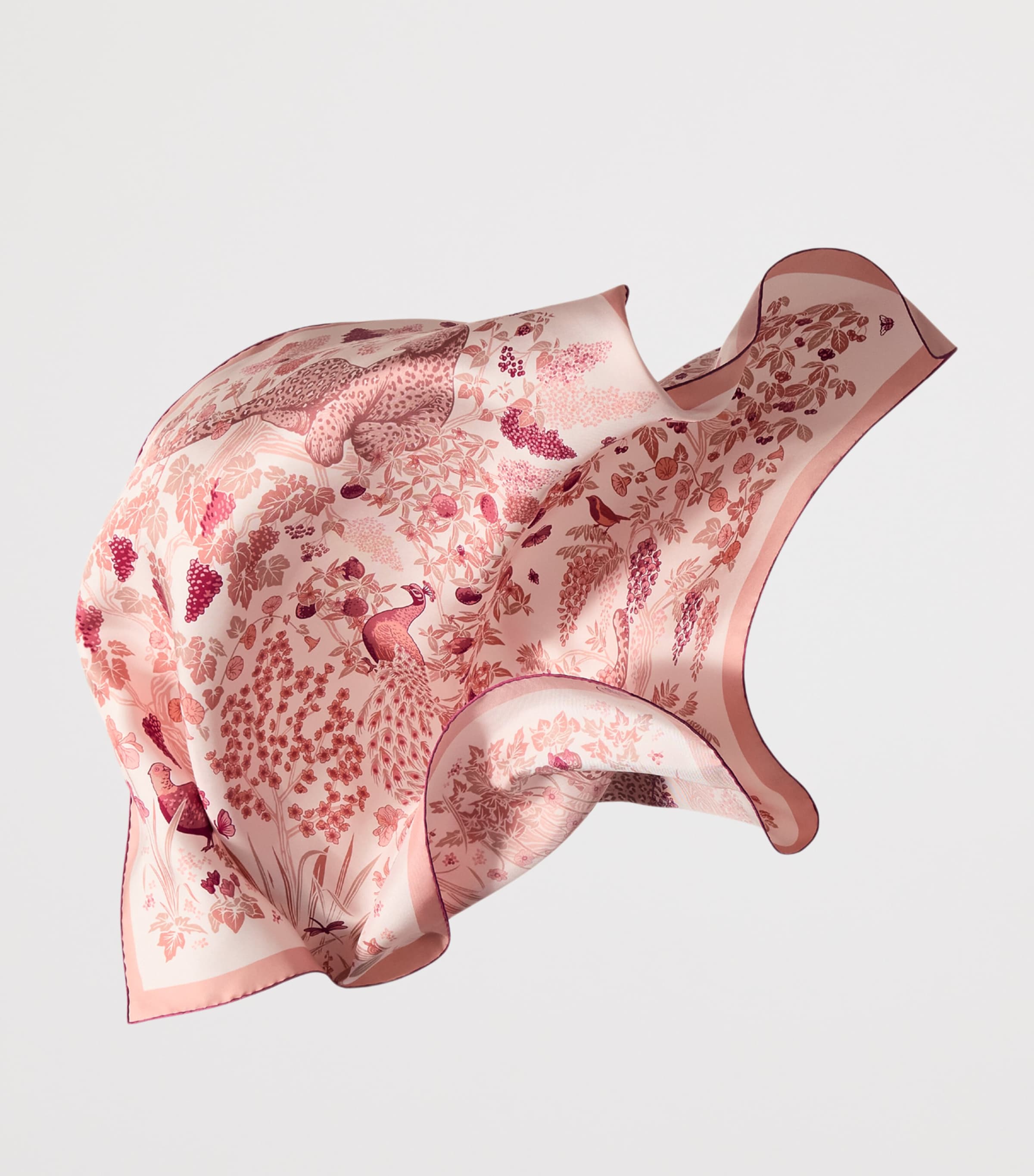 Cartier Silk Blooming Panthère Square Scarf Pink Image 3