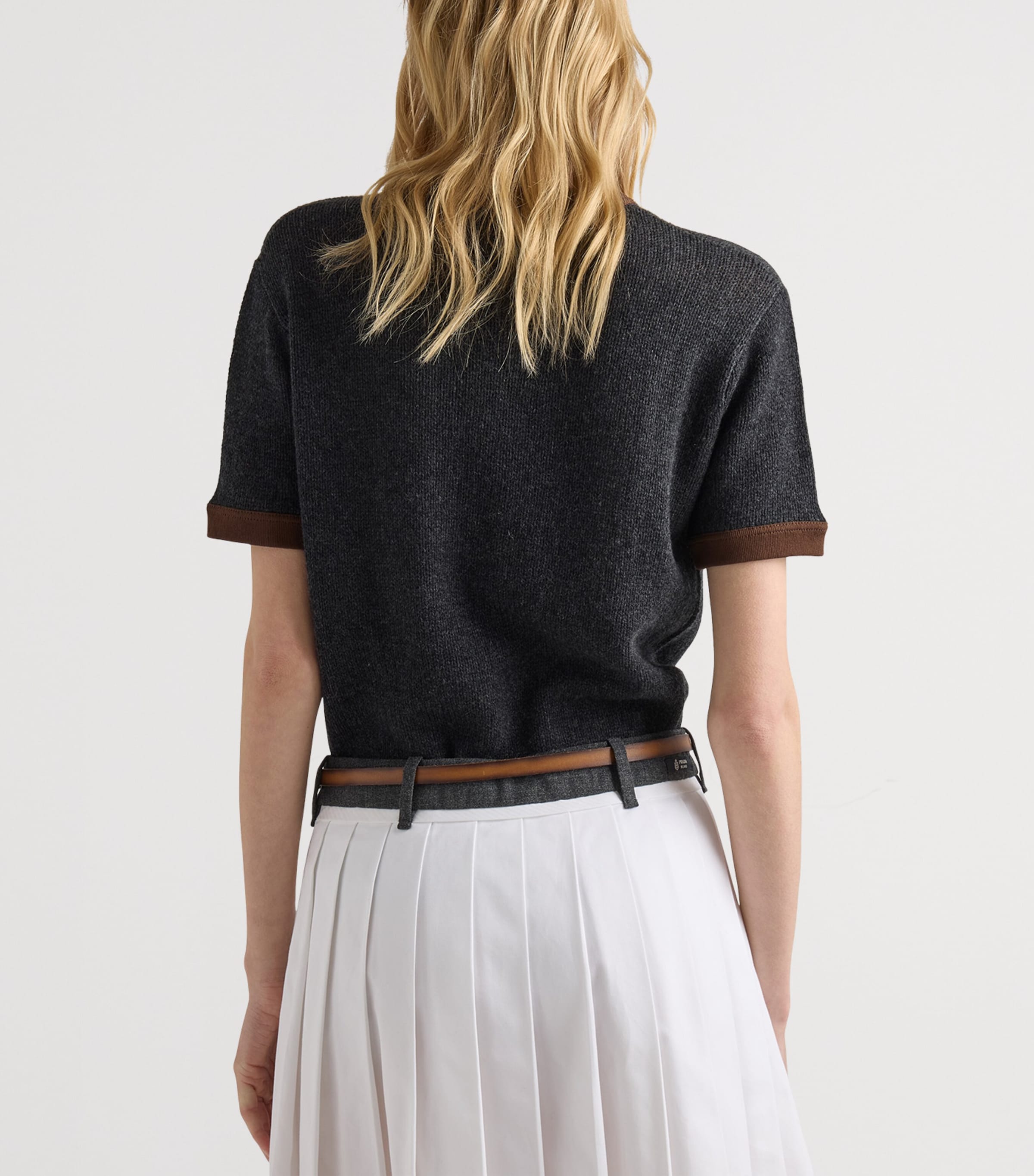 Prada Womens Cashmere Crew Neck Sweater Image 5