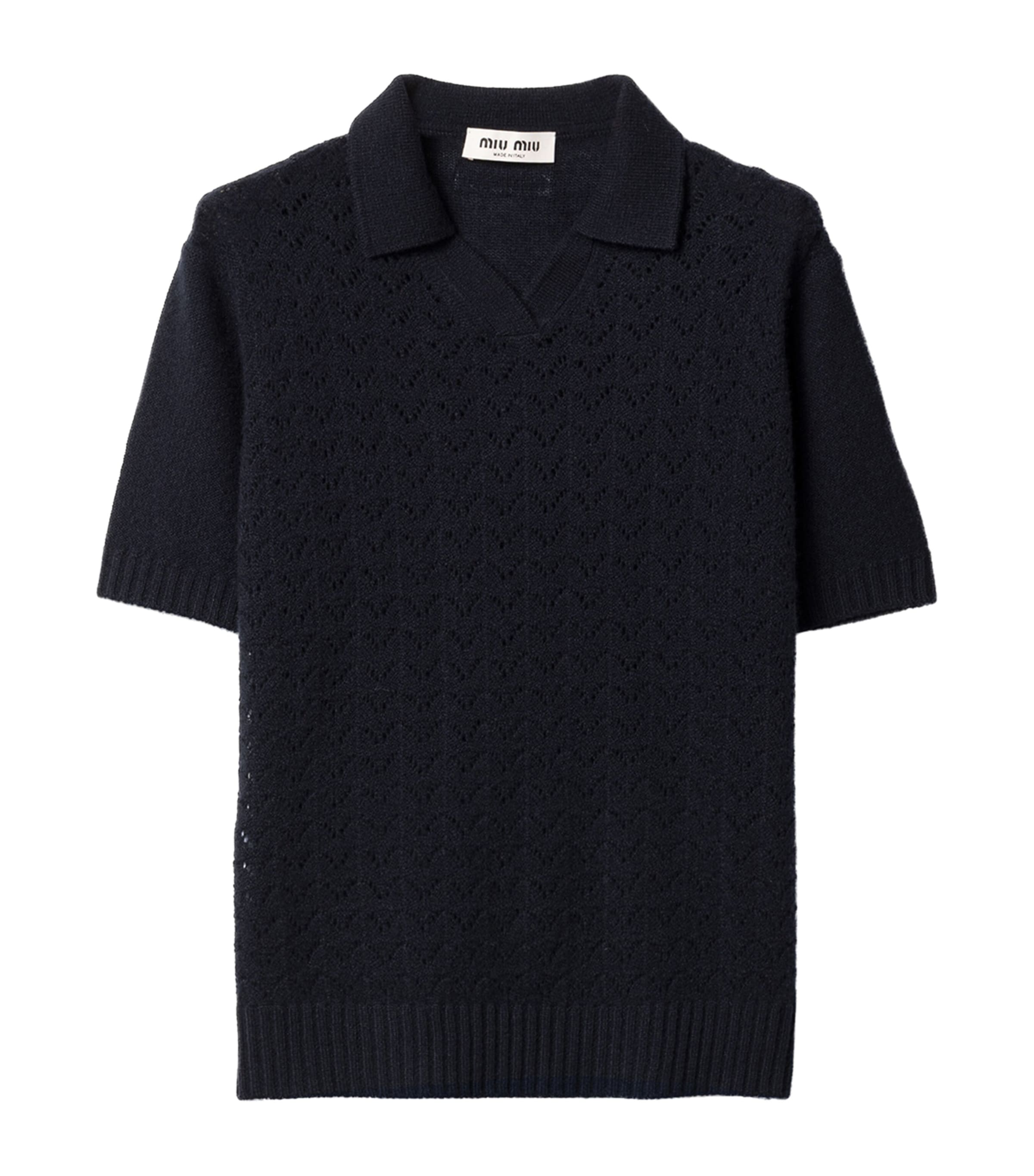 Miu Miu Womens Cashmere Polo Shirt Image 1