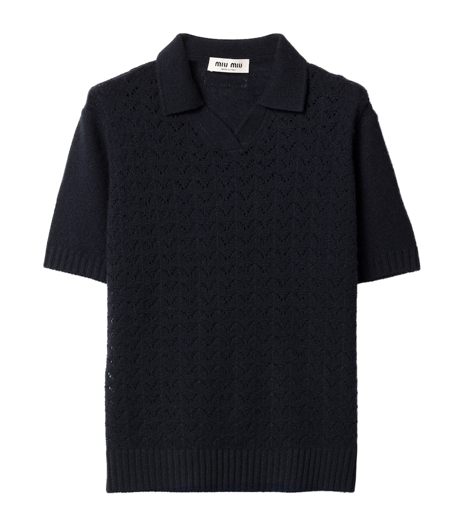 Miu Miu Womens Cashmere Polo Shirt Image 1