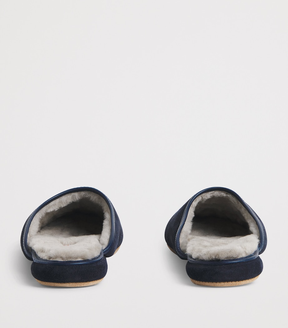 Suede Douglas Slippers NAVY Image 9