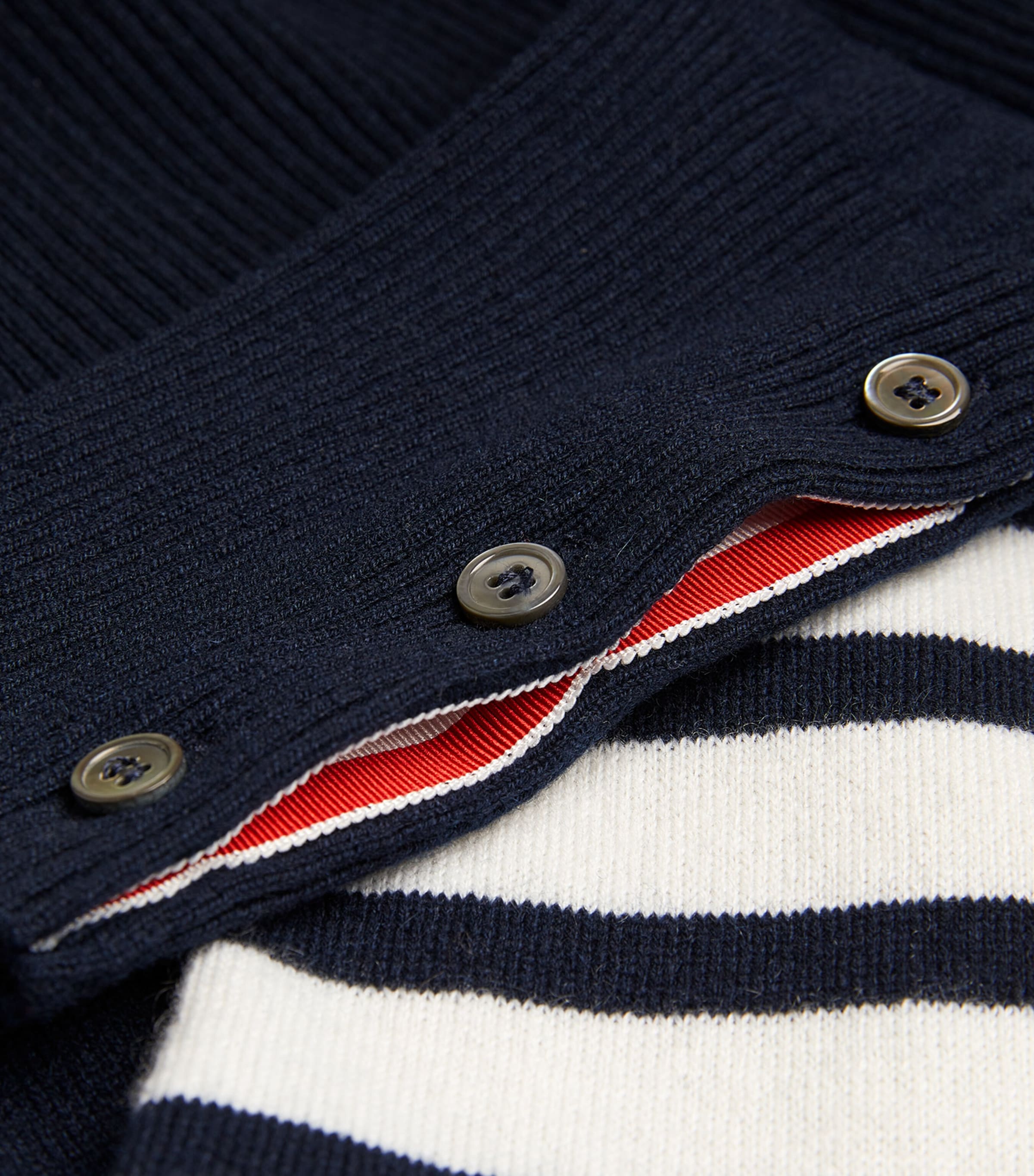 Cashmere 4-Bar Rollneck Sweater NAVY Image 5
