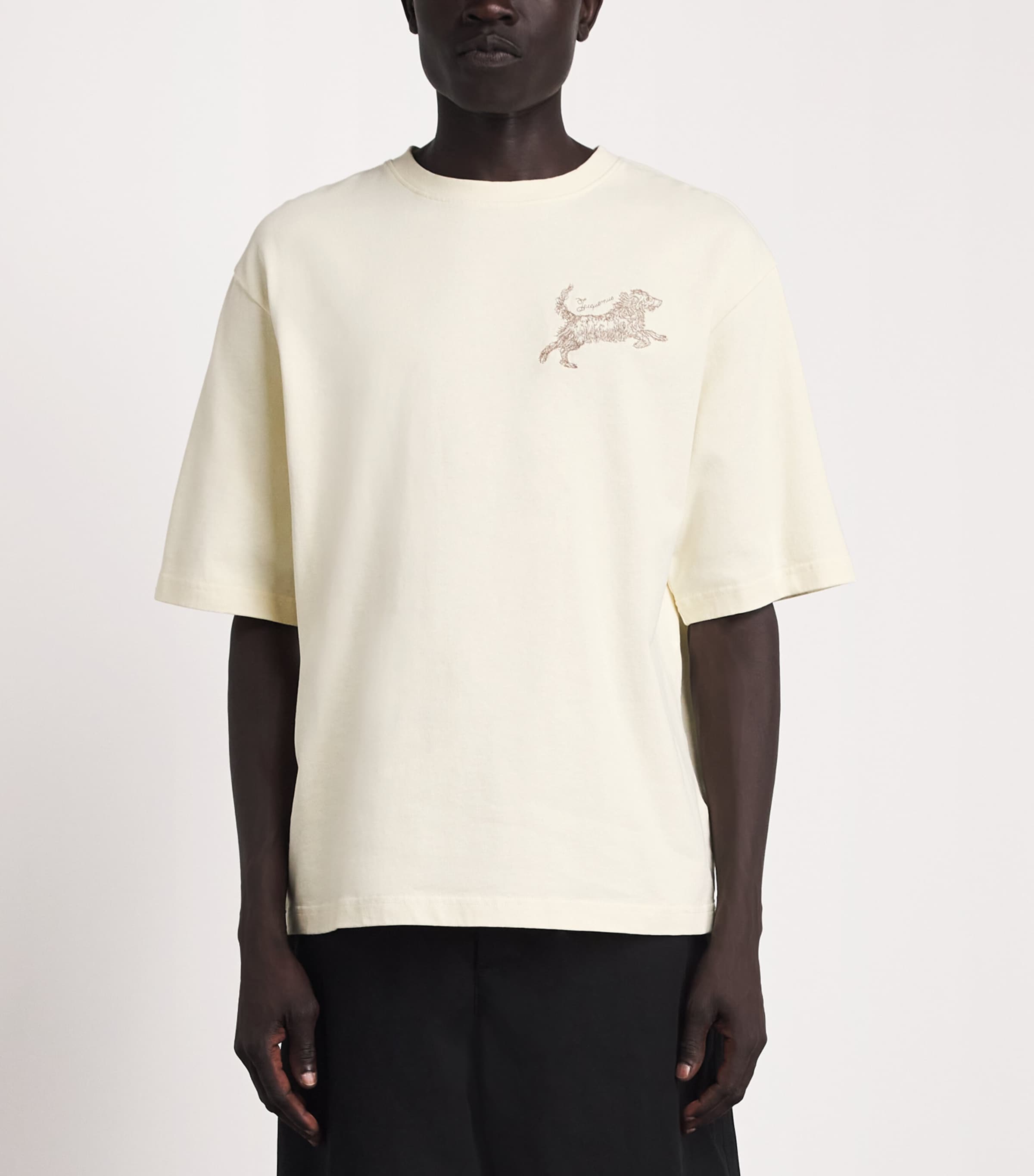 Jacquemus Mens Cotton The Rita T-Shirt Multi Beige Image 4