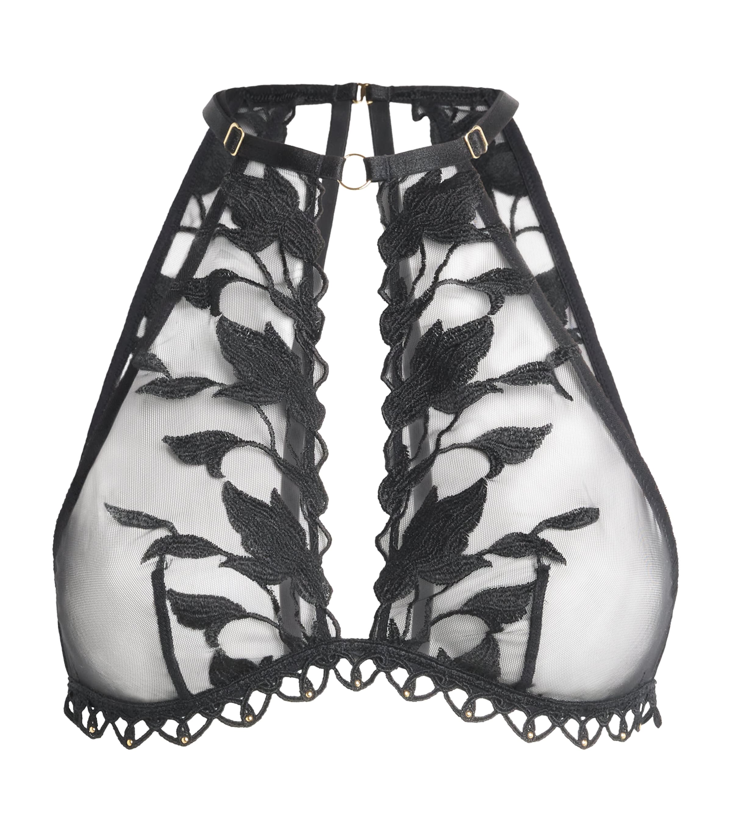 Aubade Night At Paradise Halter Bralette In Black