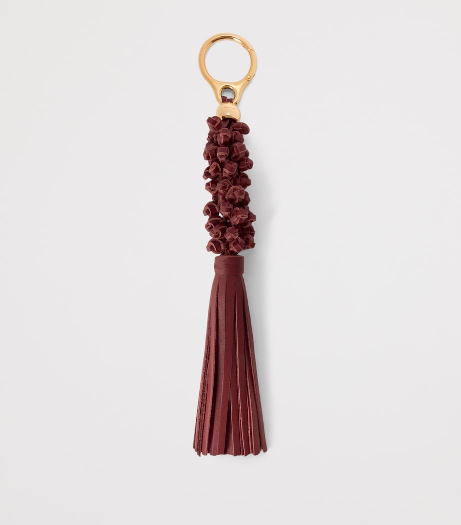 LOEWE Calfskin Braided Knot Charm Mahogany Image 2