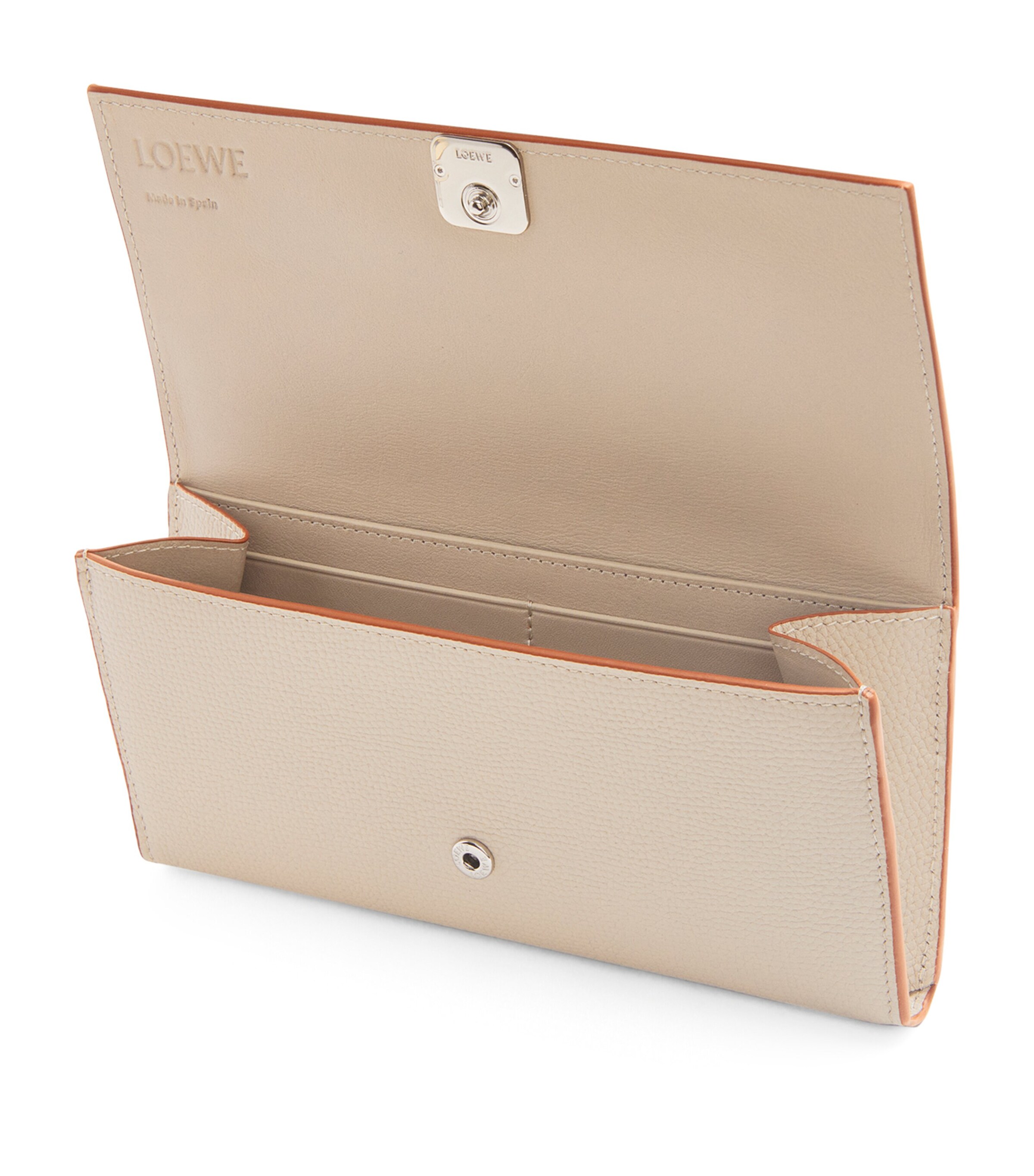 LOEWE Calfskin Anagram Continental Wallet Light Ghost Image 2