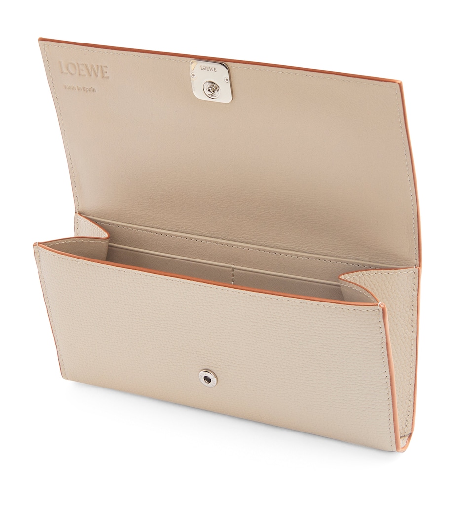 LOEWE Calfskin Anagram Continental Wallet Light Ghost Image 2