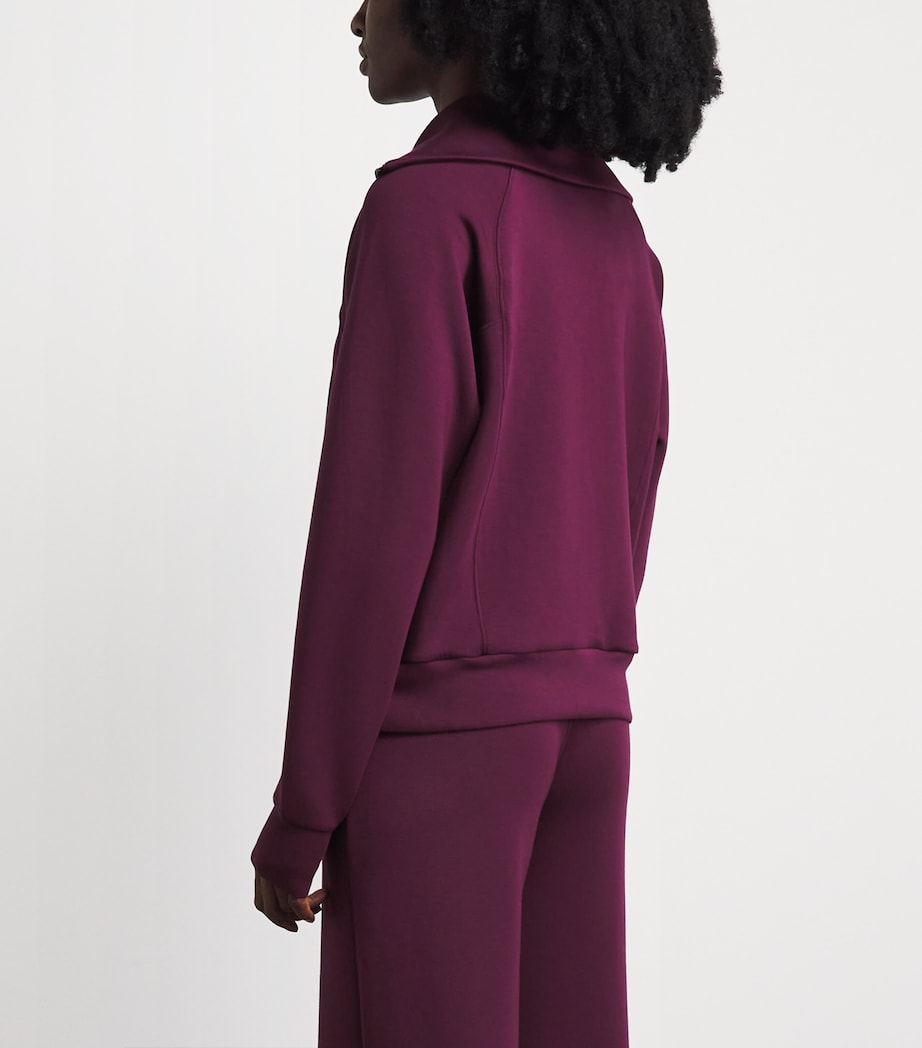 SPANX Womens SPANX AirEssentials Half-Zip Sweater Plum Berry Image 5