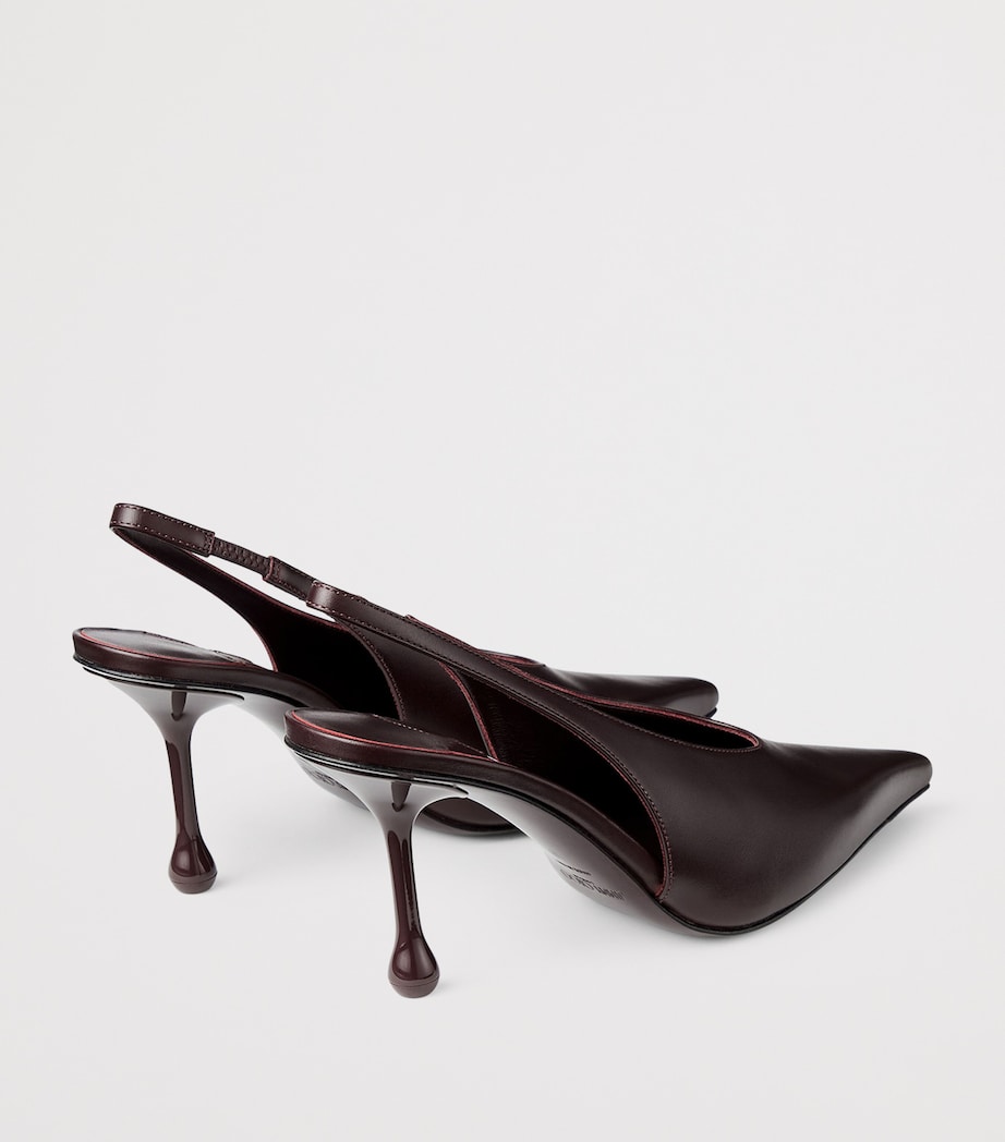 Isa 80 Leather Slingback Pumps DEEP MERLOT Image 4