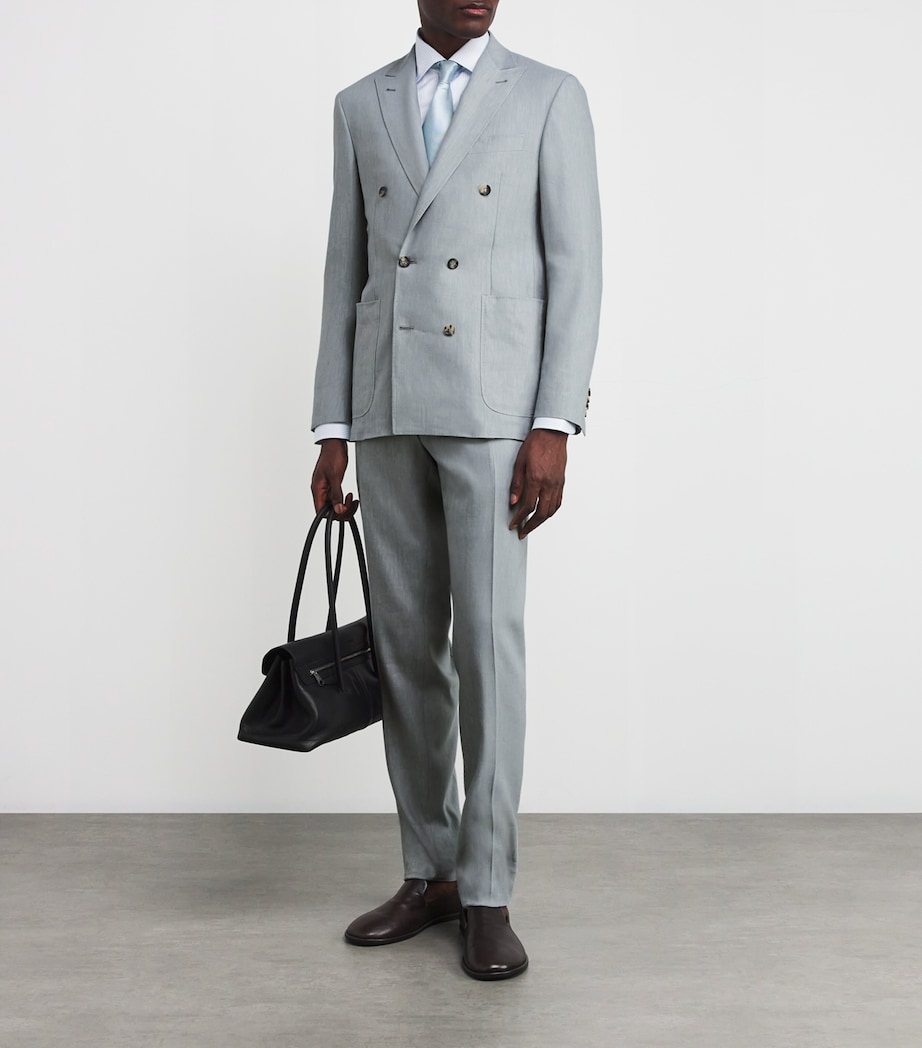 Linen-Wool Kei Double-Breasted Blazer 402 Image 2