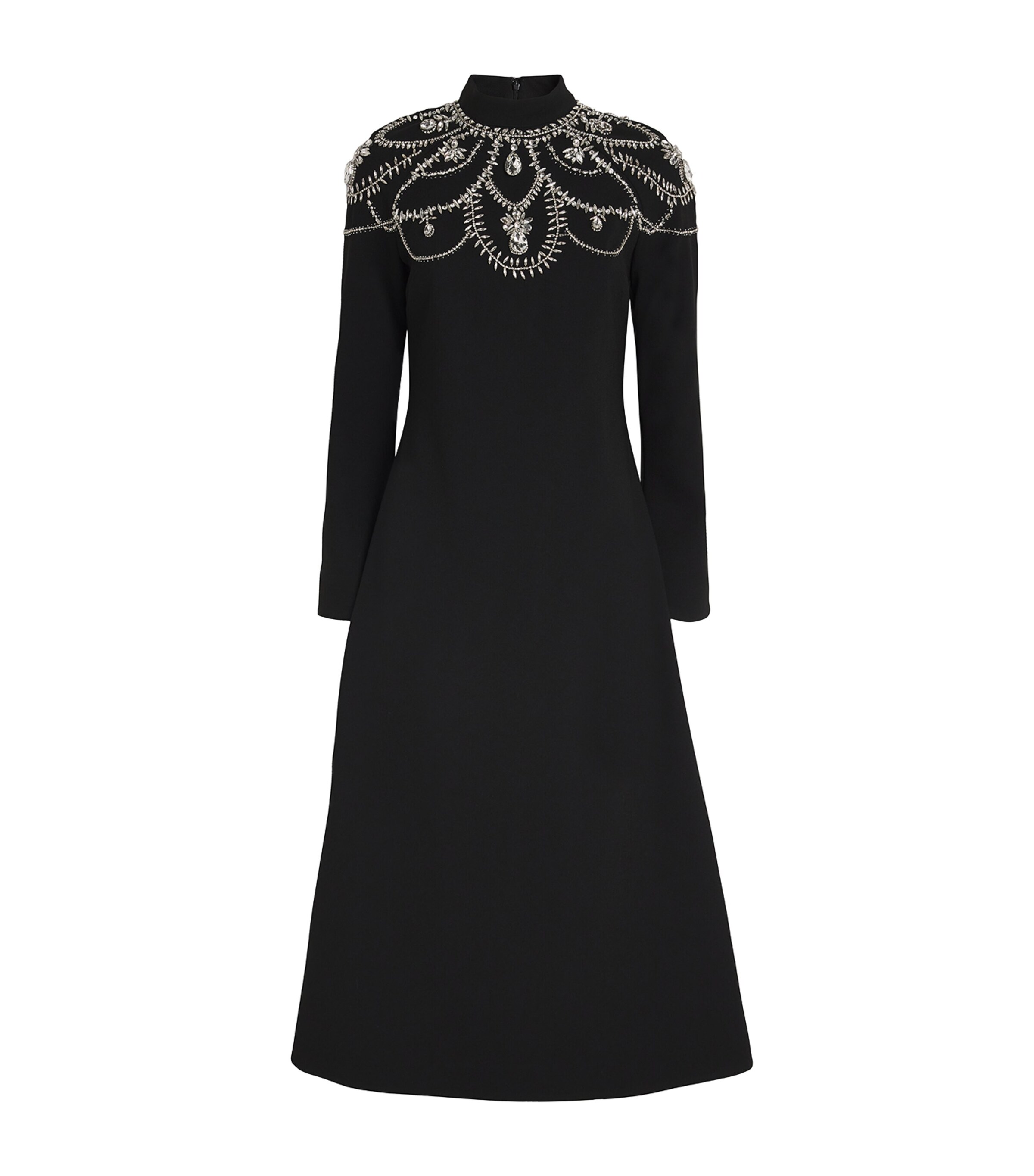 Shop Simkhai Embellished Odetta Midi Dress In Black