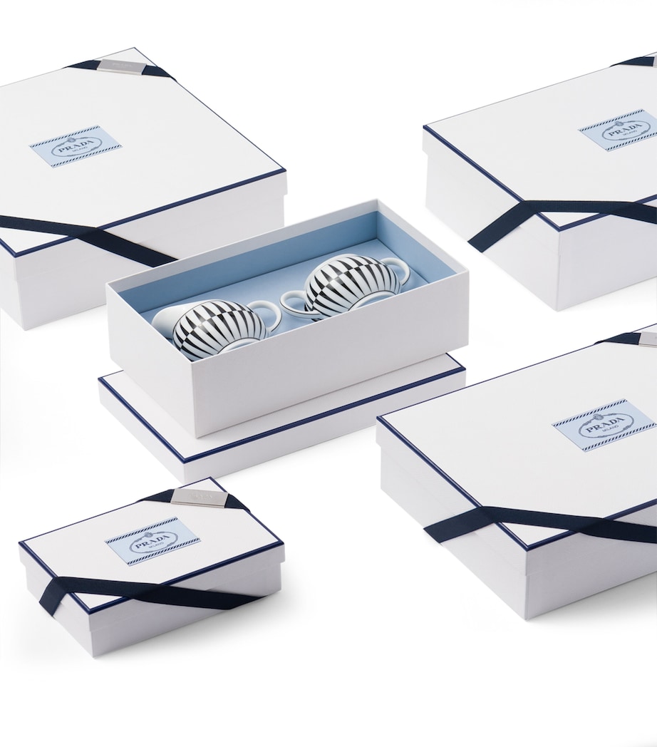 Stripes Creamer Jug and Sugar Pot Set F0E5W Image 2