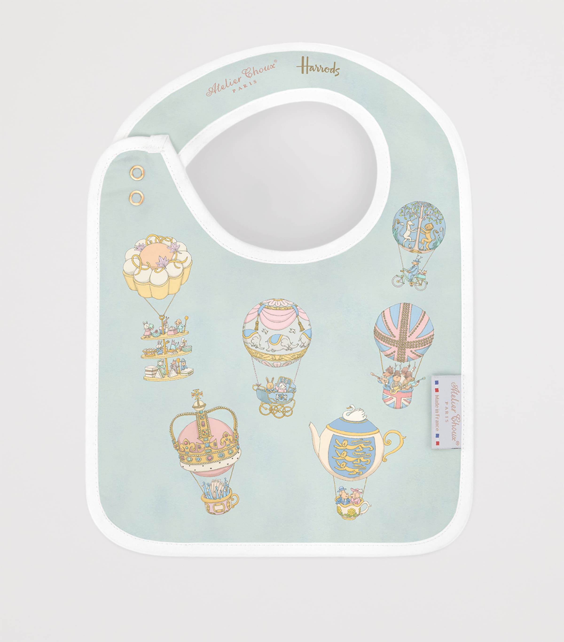 Atelier Choux Cotton Townhouse Bib Mutli Image 3