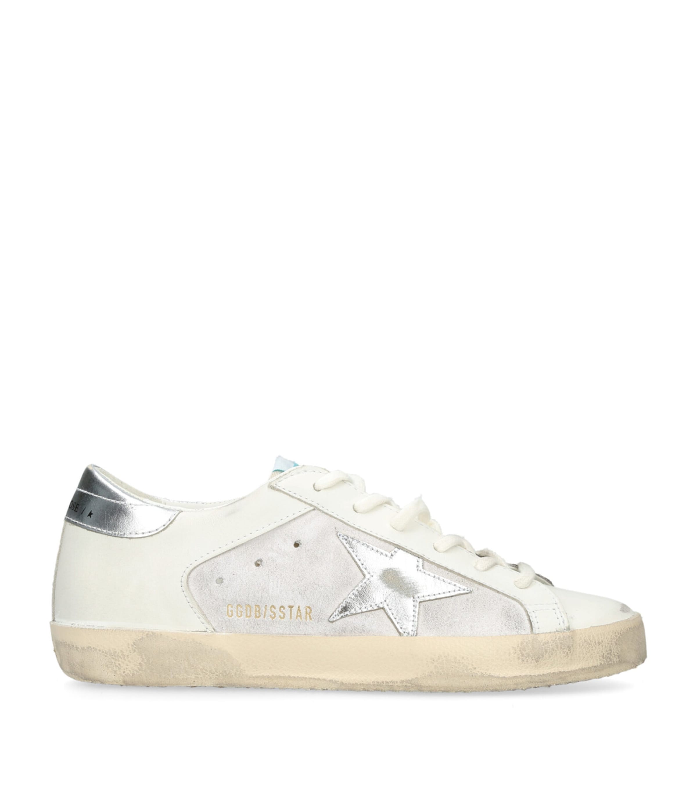 Golden Goose Suede Superstar Sneakers In White