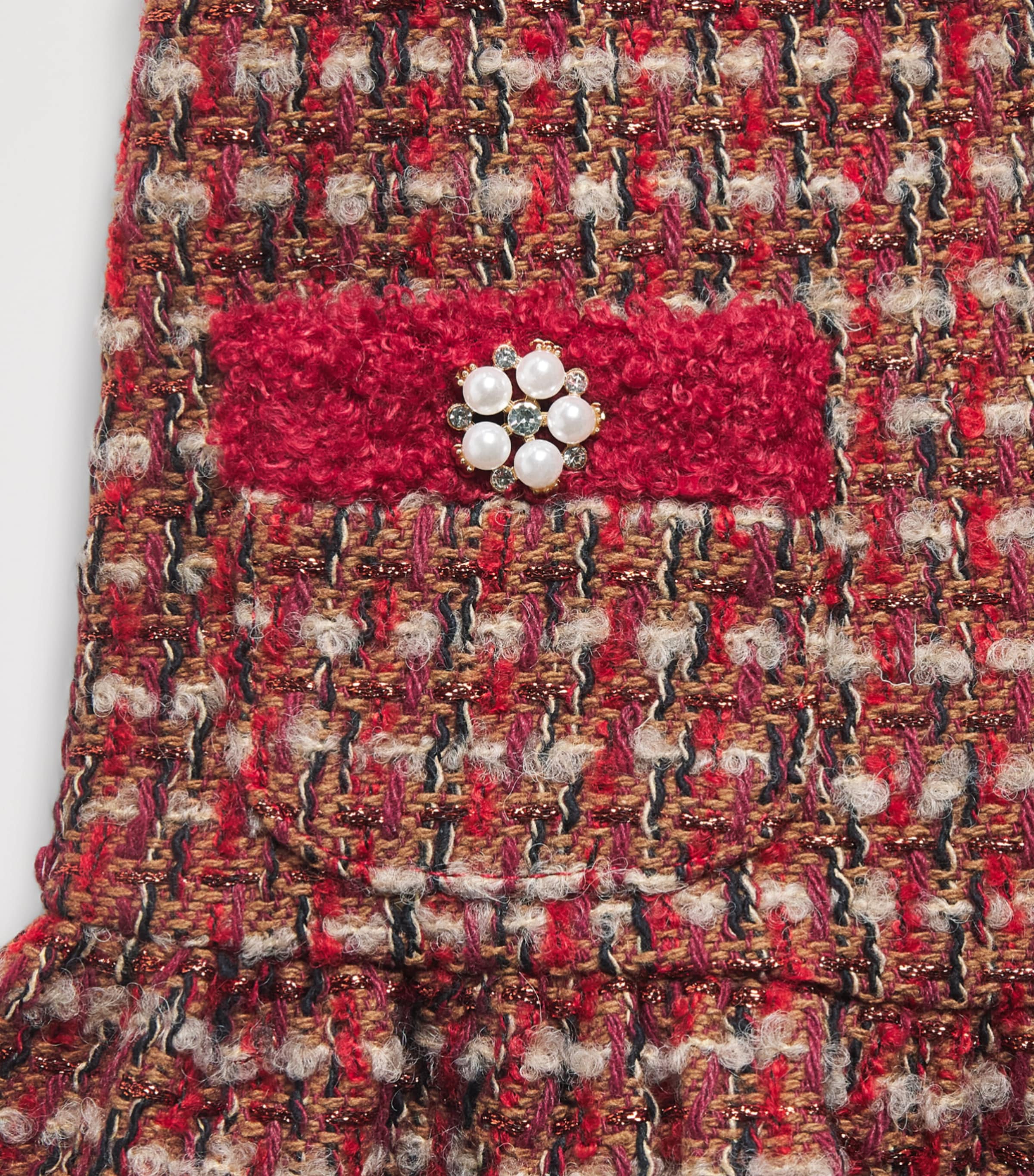 Patachou Tweed Dress (6 Months-4 Years) Burg Tweed Image 3