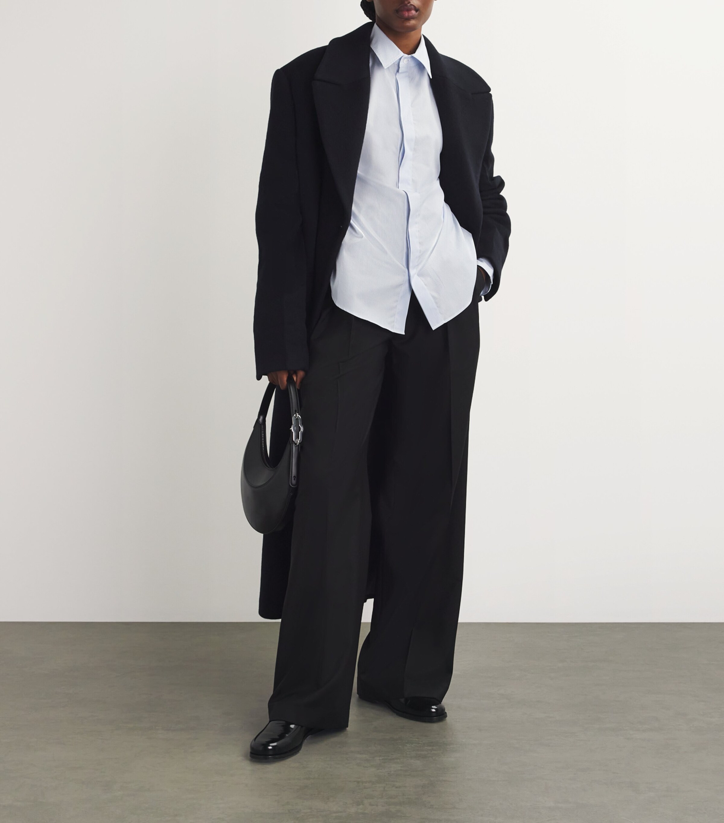 Cotton Oxford Shirt 621 STRIPE LIGHT BLU Image 2