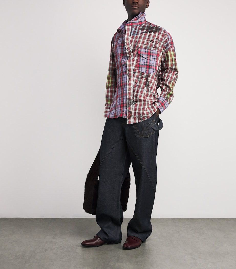 Cotton-Linen Check Chaos Shirt O101 MULTI Image 2