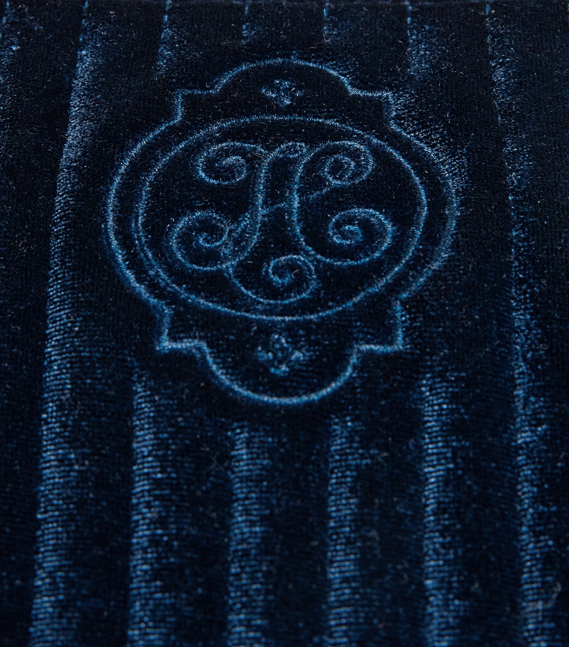 Harrods Medium Velvet Partridge Wash Bag Navy Image 4