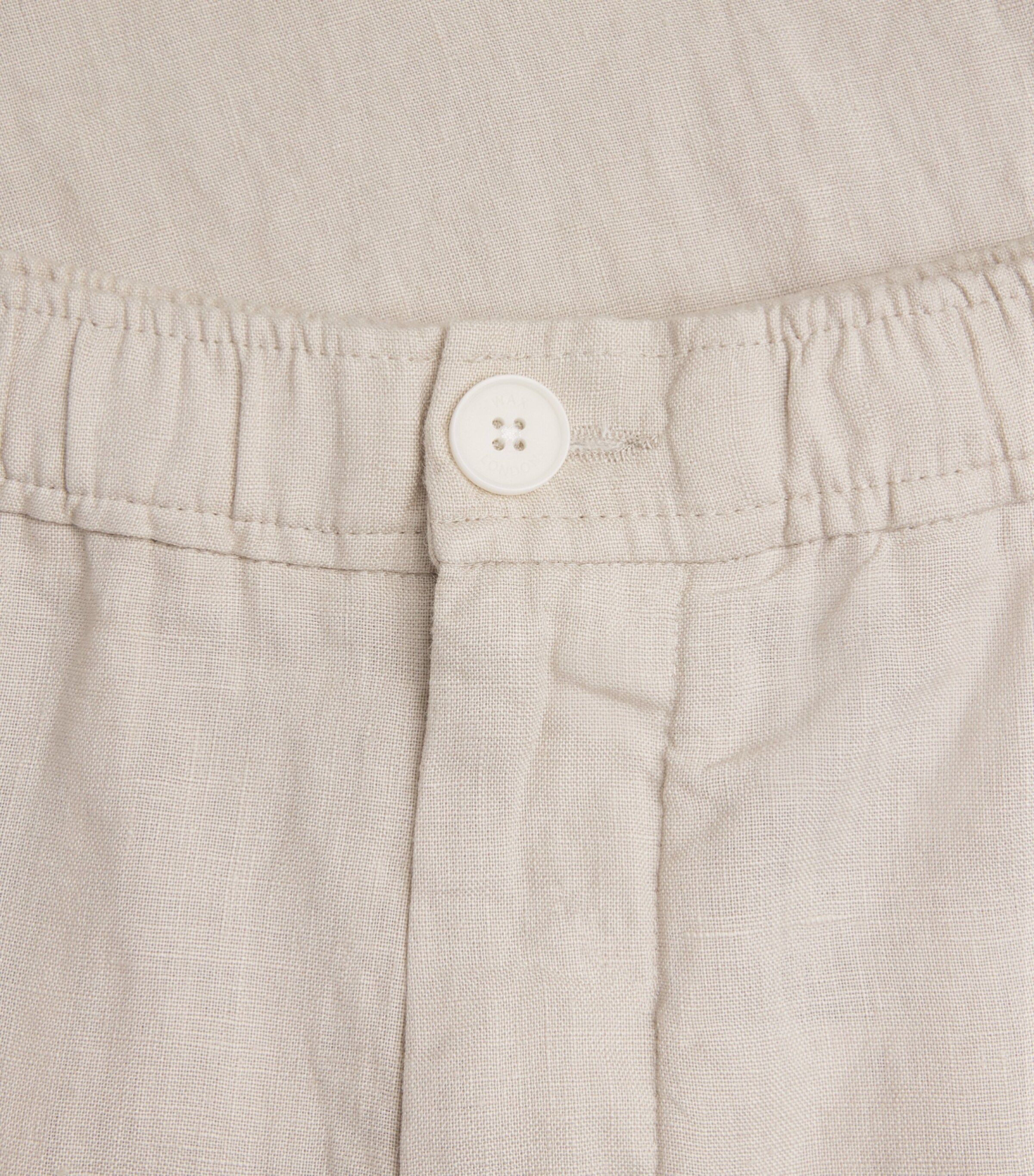 Wax London Mens Linen Kurt Chinos Beige Image 6
