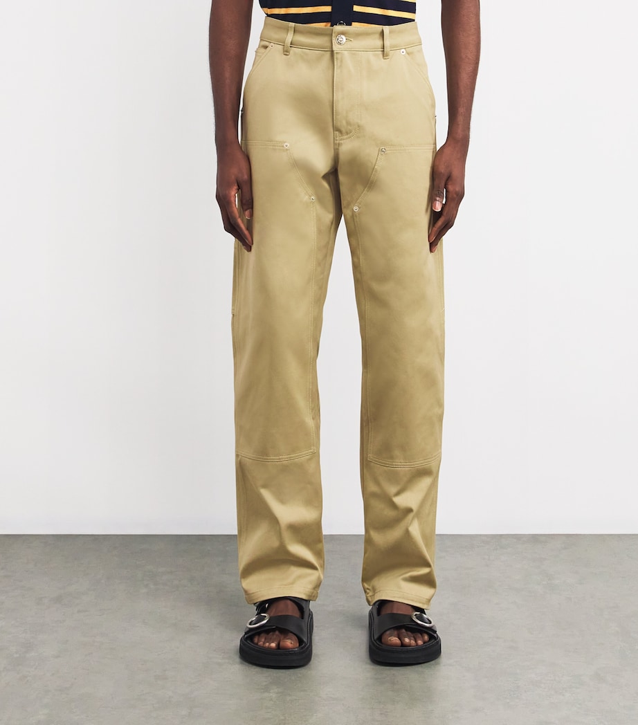 Wales Bonner Mens Cotton Utility Kingston Trousers Hunter Image 3