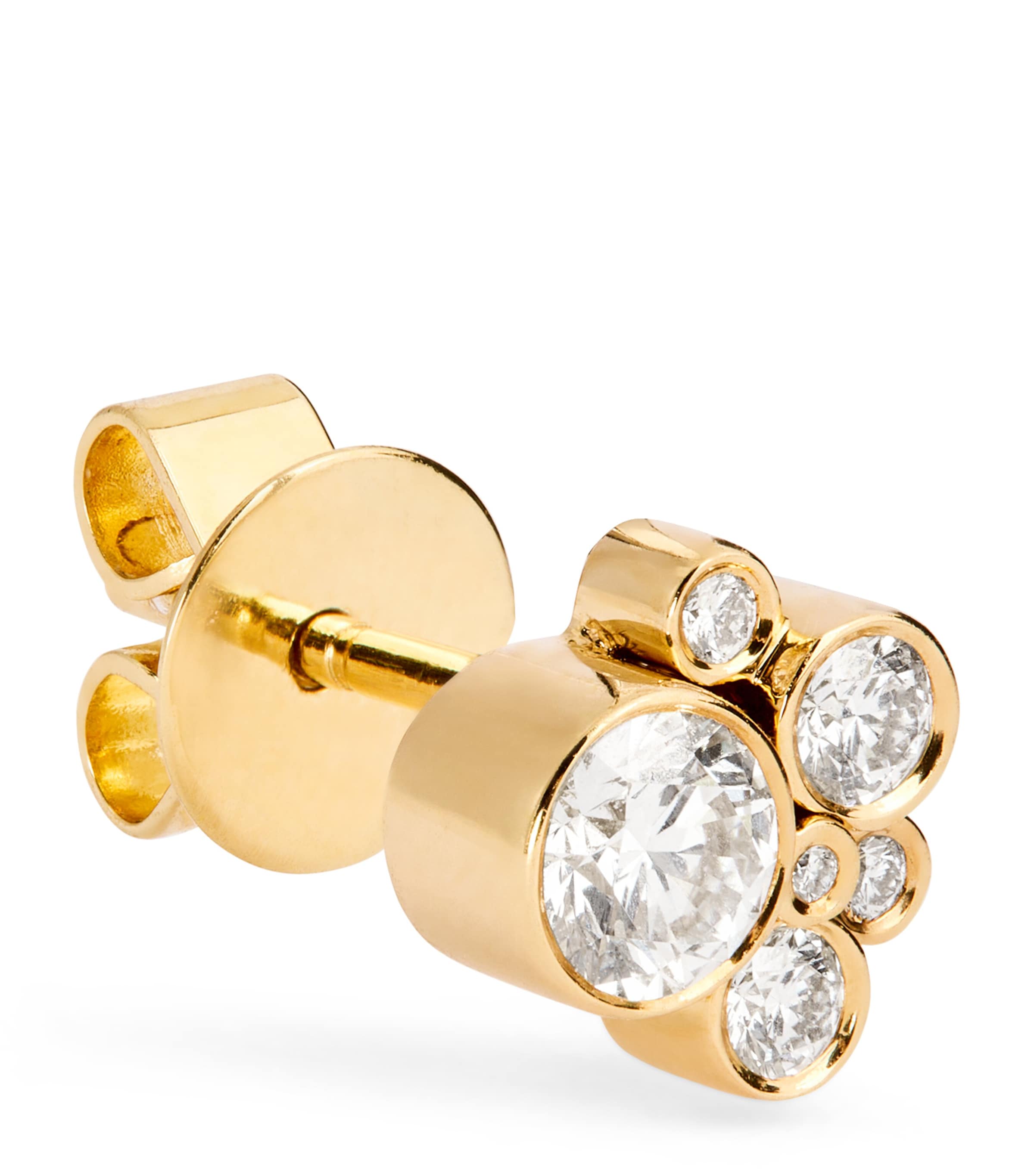Yellow Gold and Diamond Bisou Diamant Single Earring YELLOW GOLD Image 1