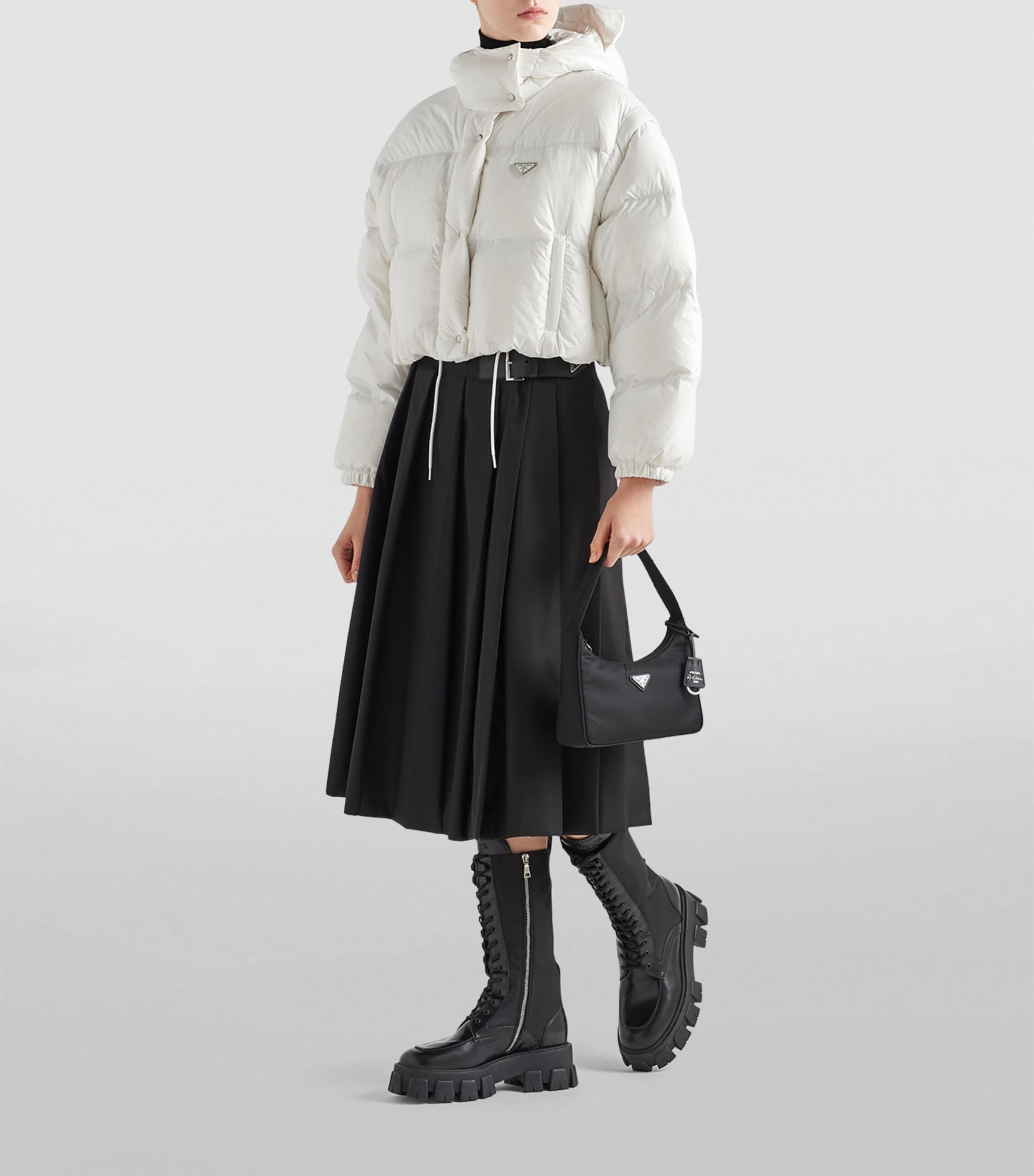 Crop Re-Nylon Puffer Jacket F0009 Image 2