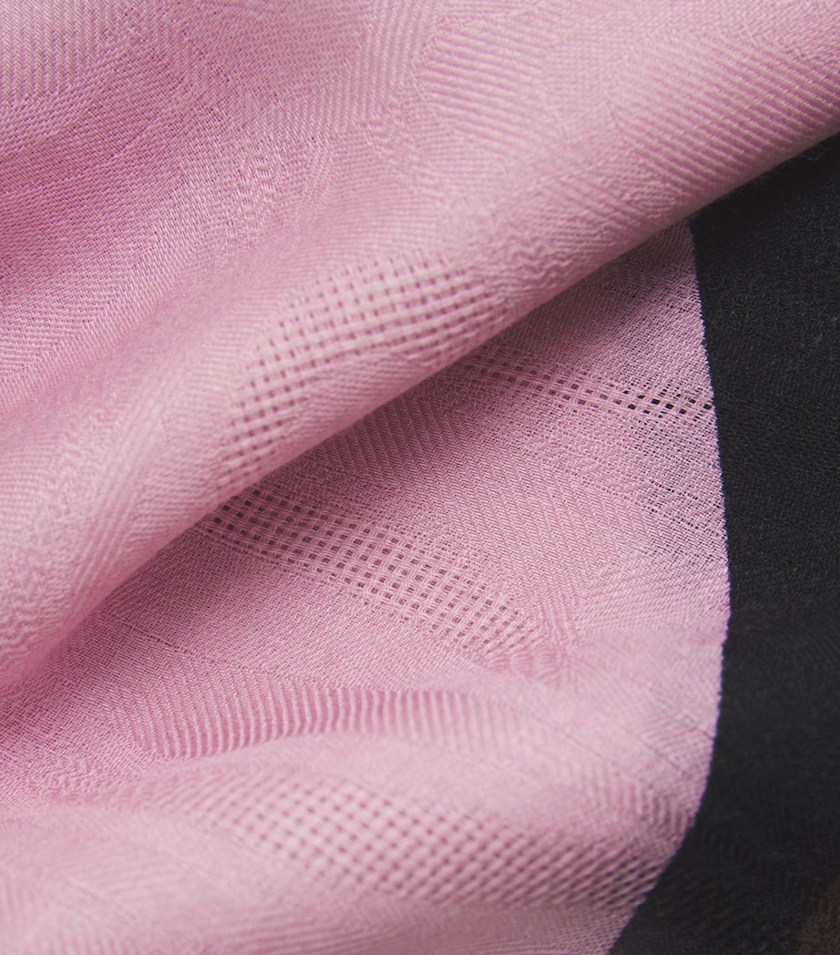 PUCCI Wool-Silk Dune Print Pashmina Khaki Pink Image 4