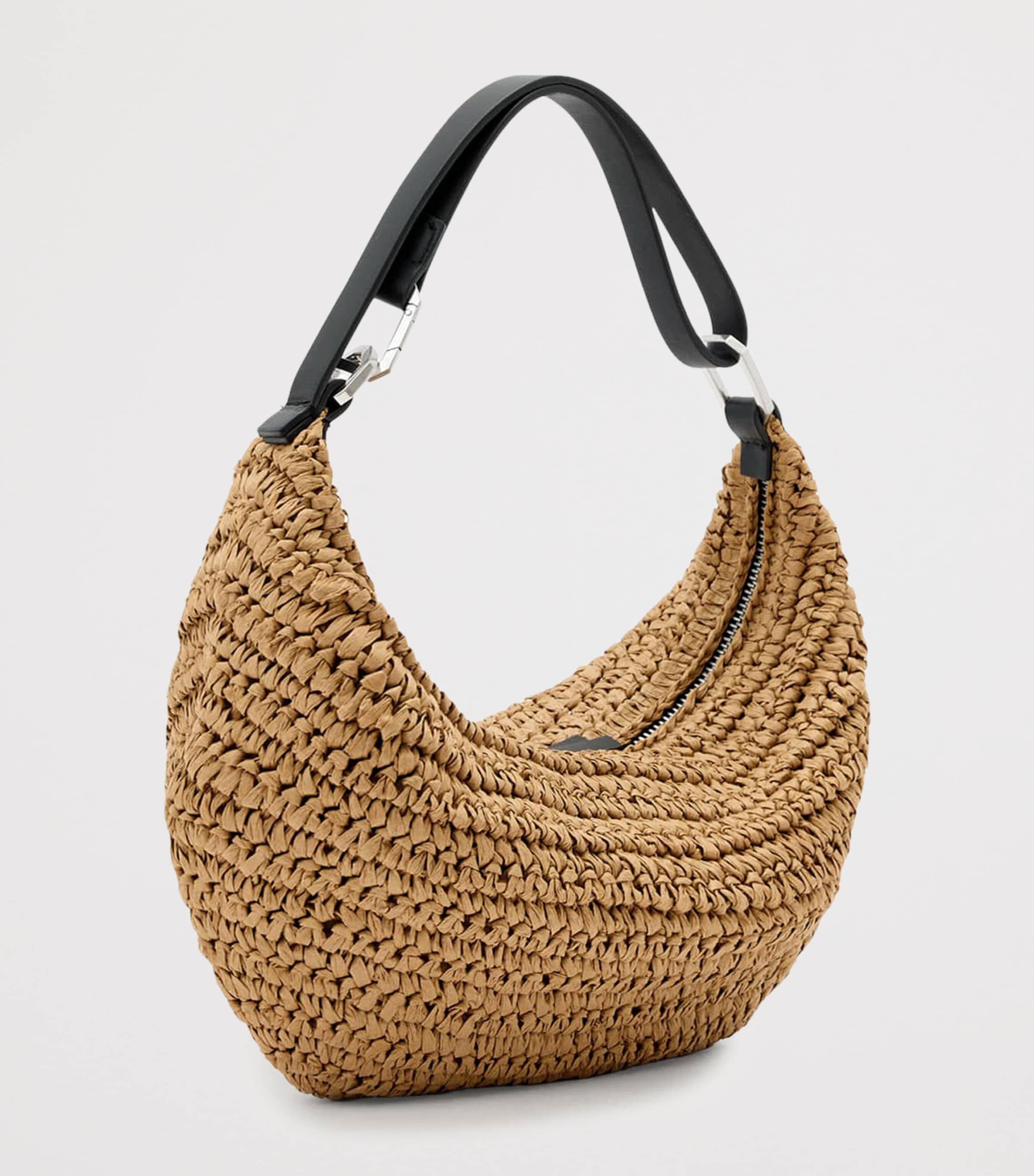 AllSaints Small Paper Luna Shoulder Bag Biscuit Brown Image 5