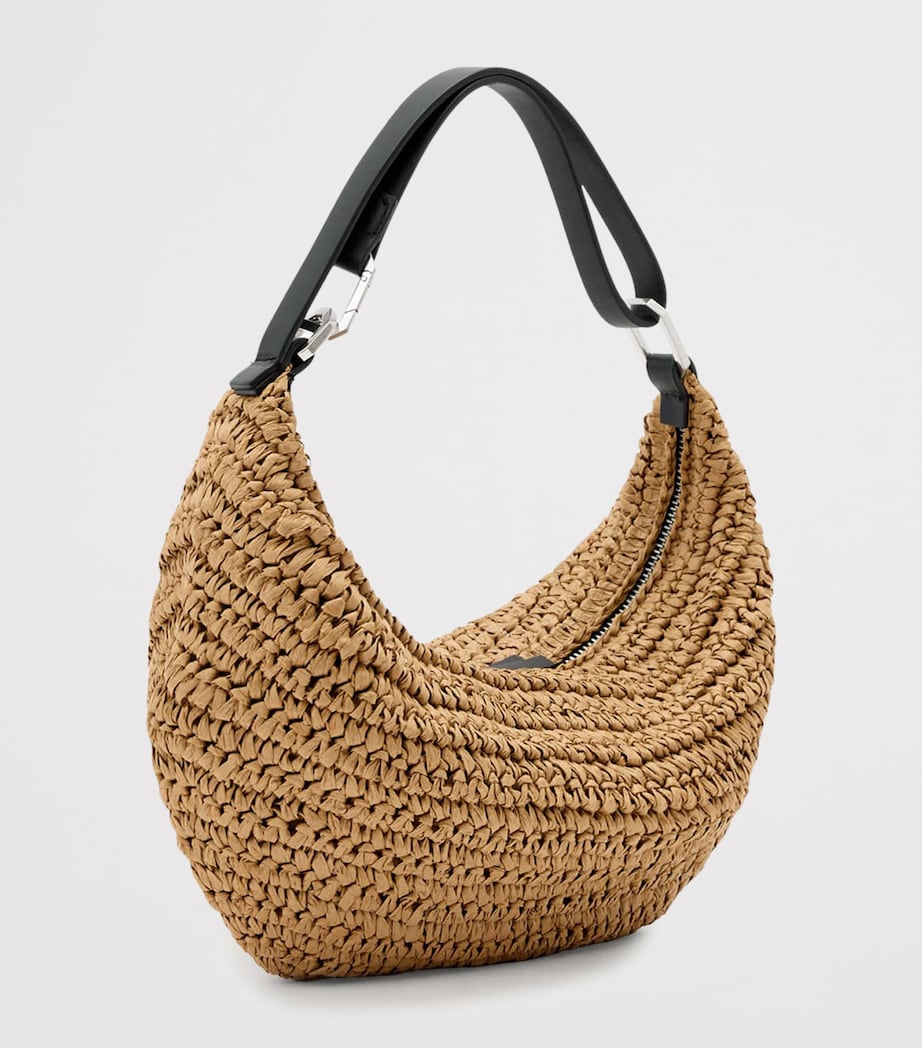 AllSaints Small Paper Luna Shoulder Bag Biscuit Brown Image 5