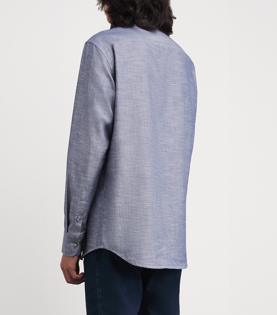 Brioni Mens Cotton Point Collar Shirt Image 5