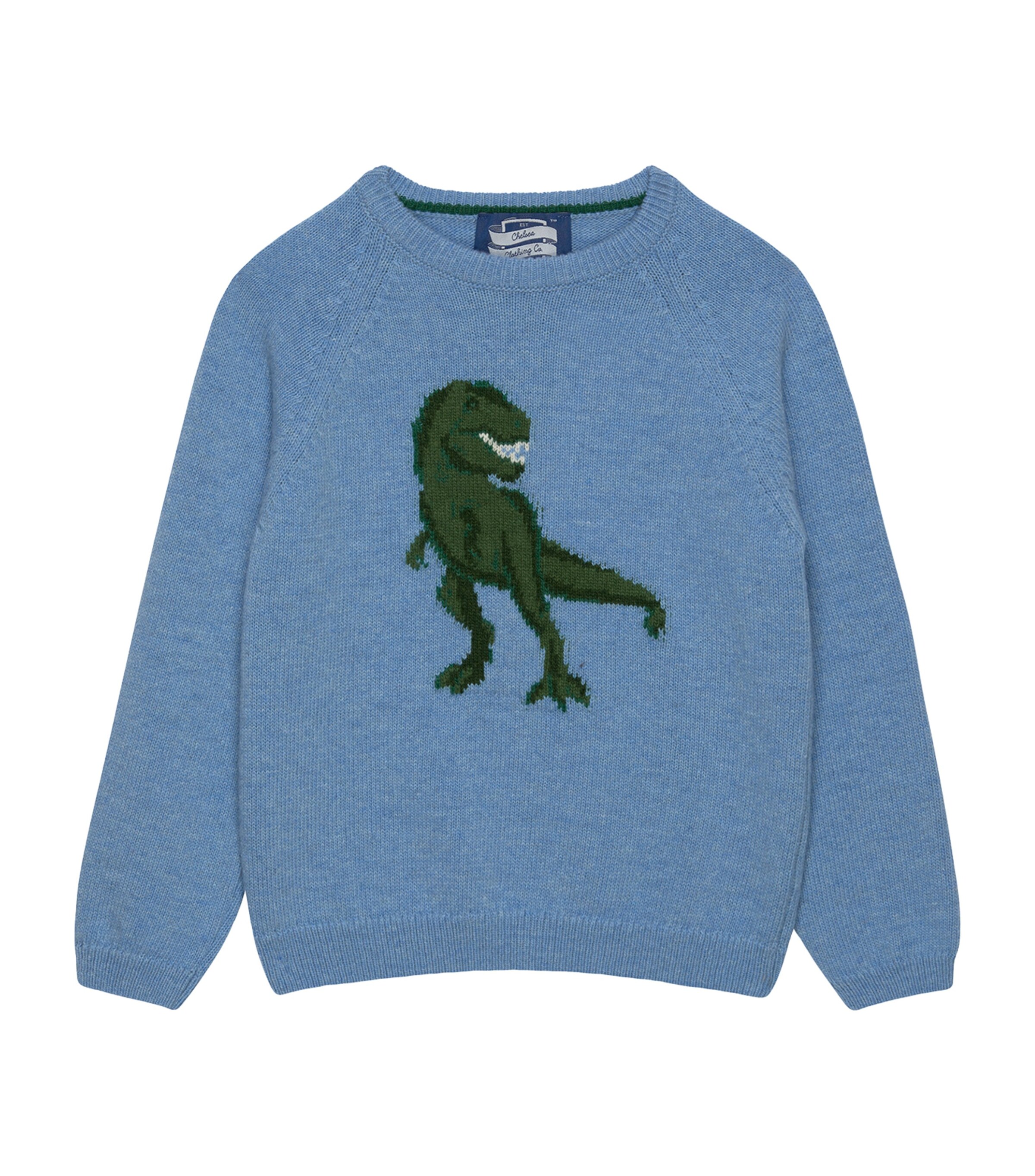 Trotters Blue Wool-Blend T-Rex Sweater (2-5 Years) Harrods HK