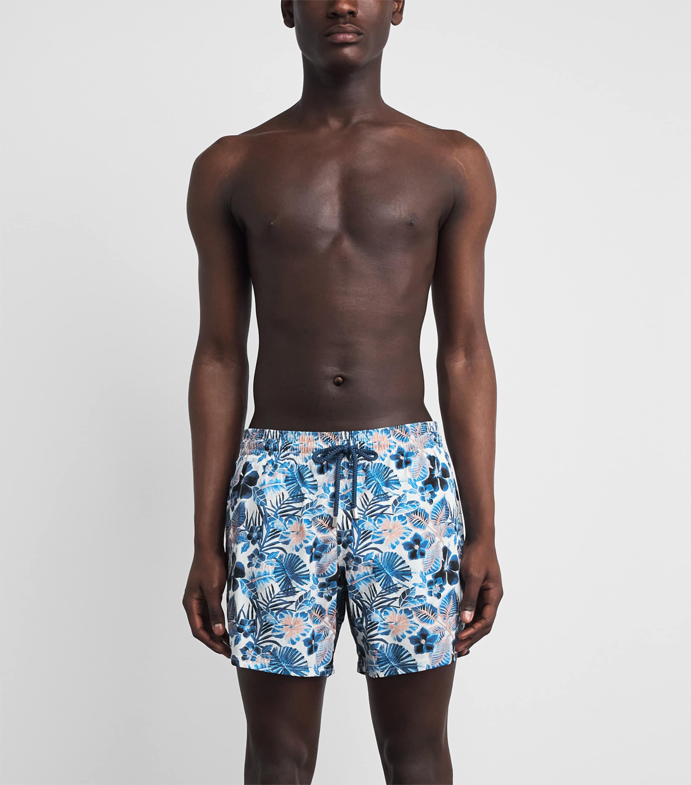 Vilebrequin Mens Stretch Island Flowers Swim Shorts Blanc Image 3
